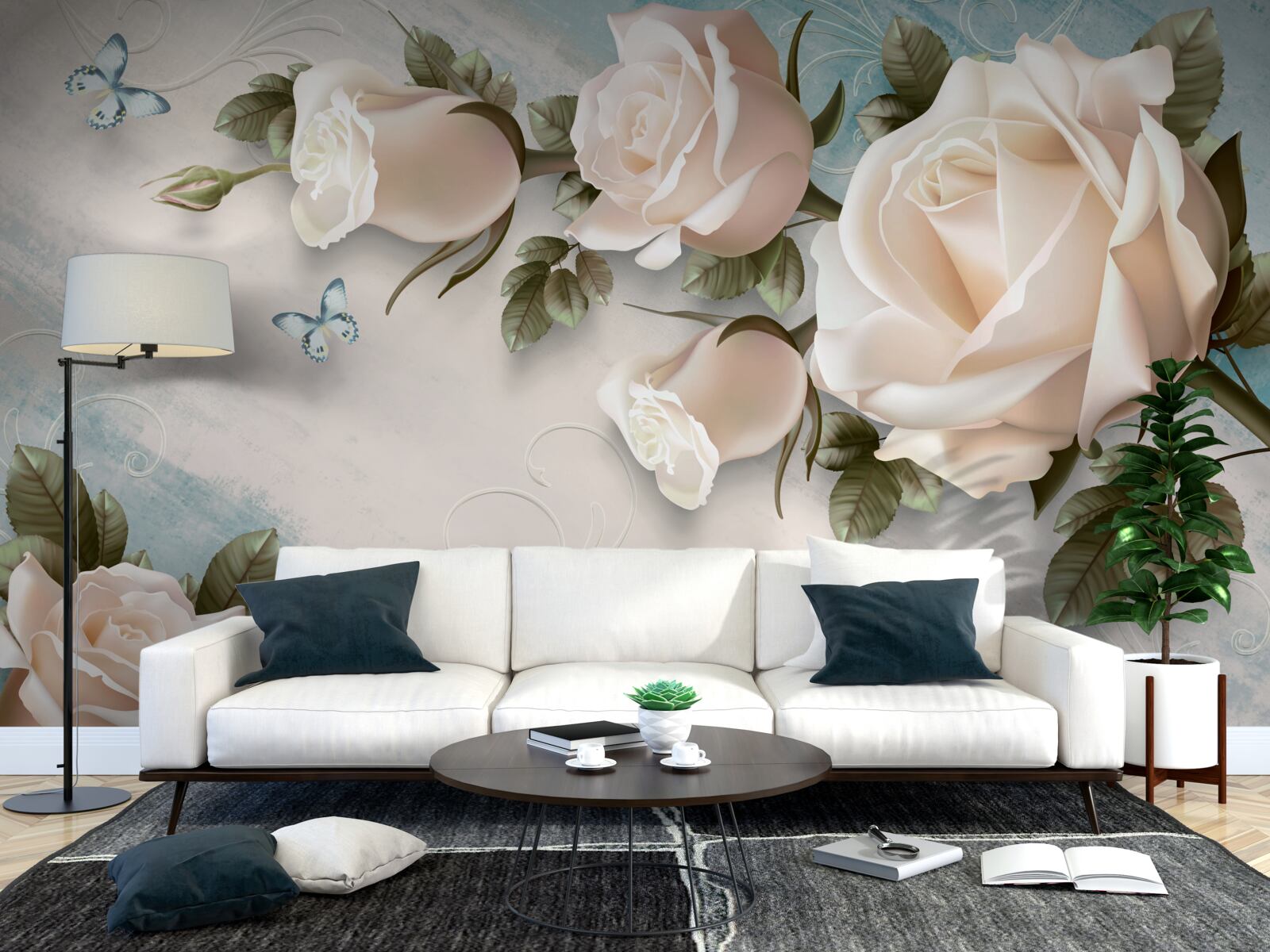 Fototapeta jemné krémové ruže