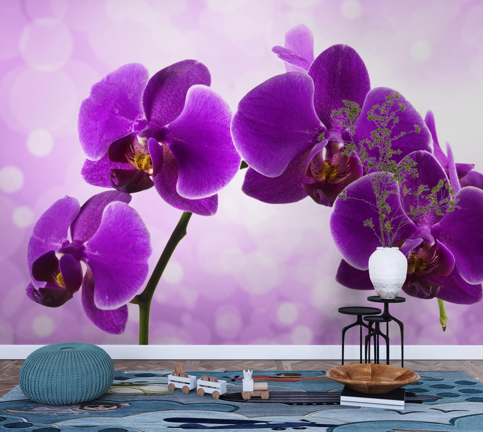 Fototapeta tmavofialová orchidea