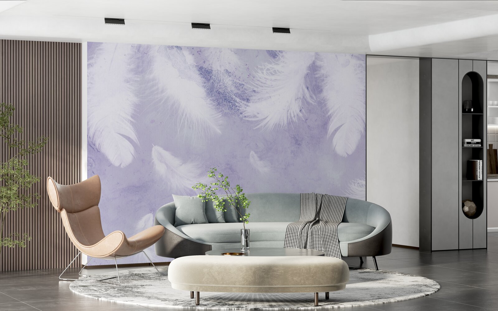 Fototapeta plávajúce biele perie