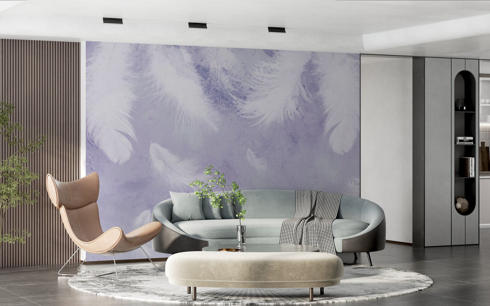 Fototapeta plávajúce biele perie