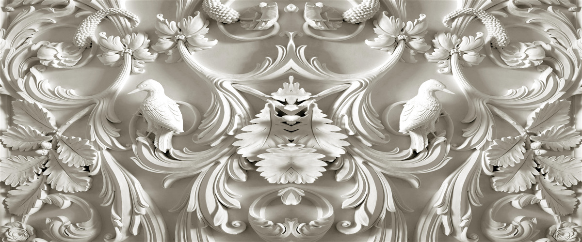 Fototapeta biely basreliéf vyrobený zo sadry