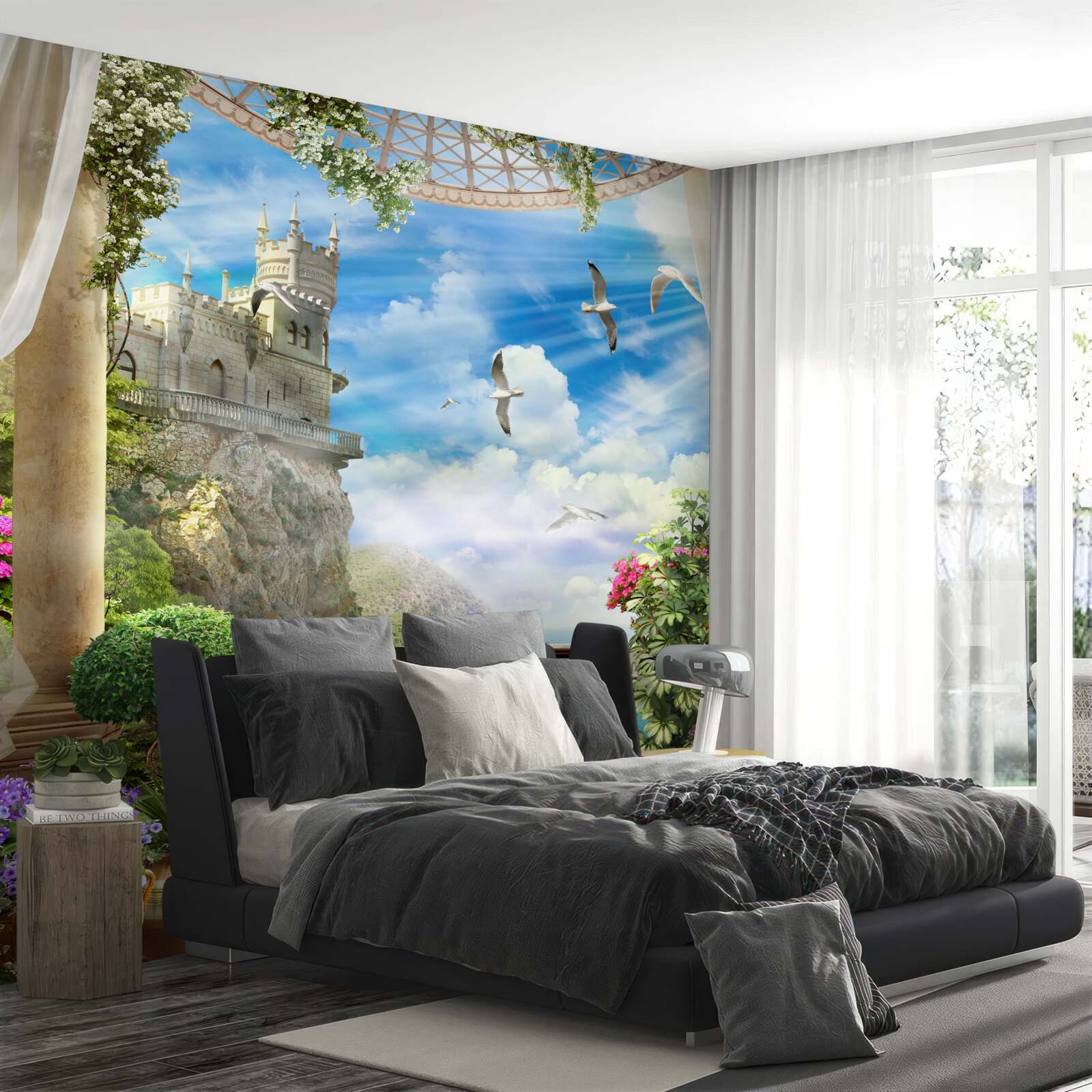 Fototapeta terasa s výhľadom na lastovičie útočisko