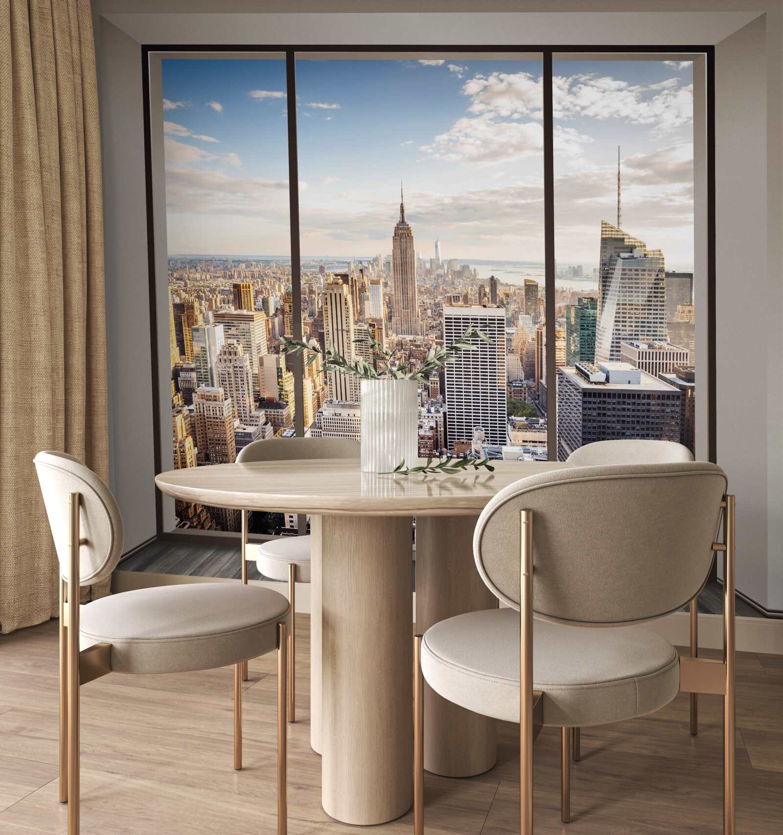 Fototapeta ranný pohľad z okna New Yorku