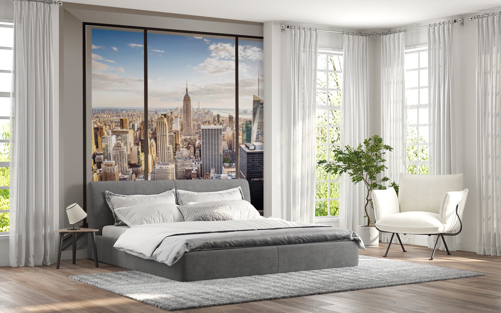 Fototapeta ranný pohľad z okna New Yorku