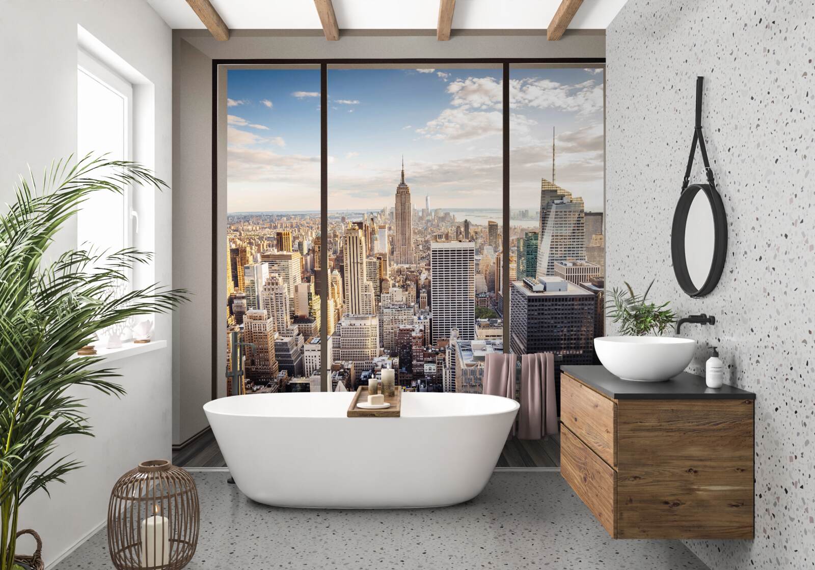 Fototapeta ranný pohľad z okna New Yorku