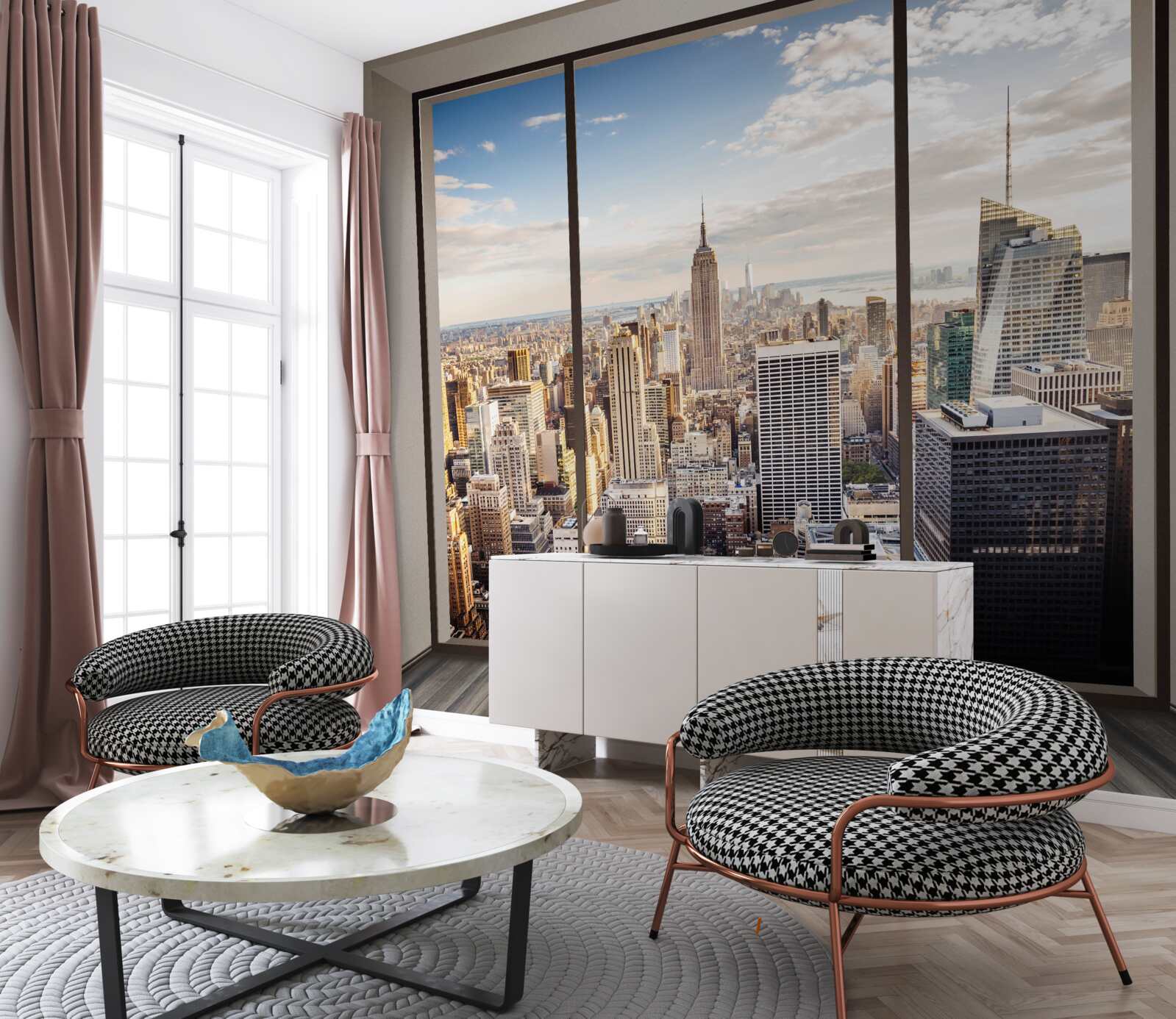 Fototapeta ranný pohľad z okna New Yorku