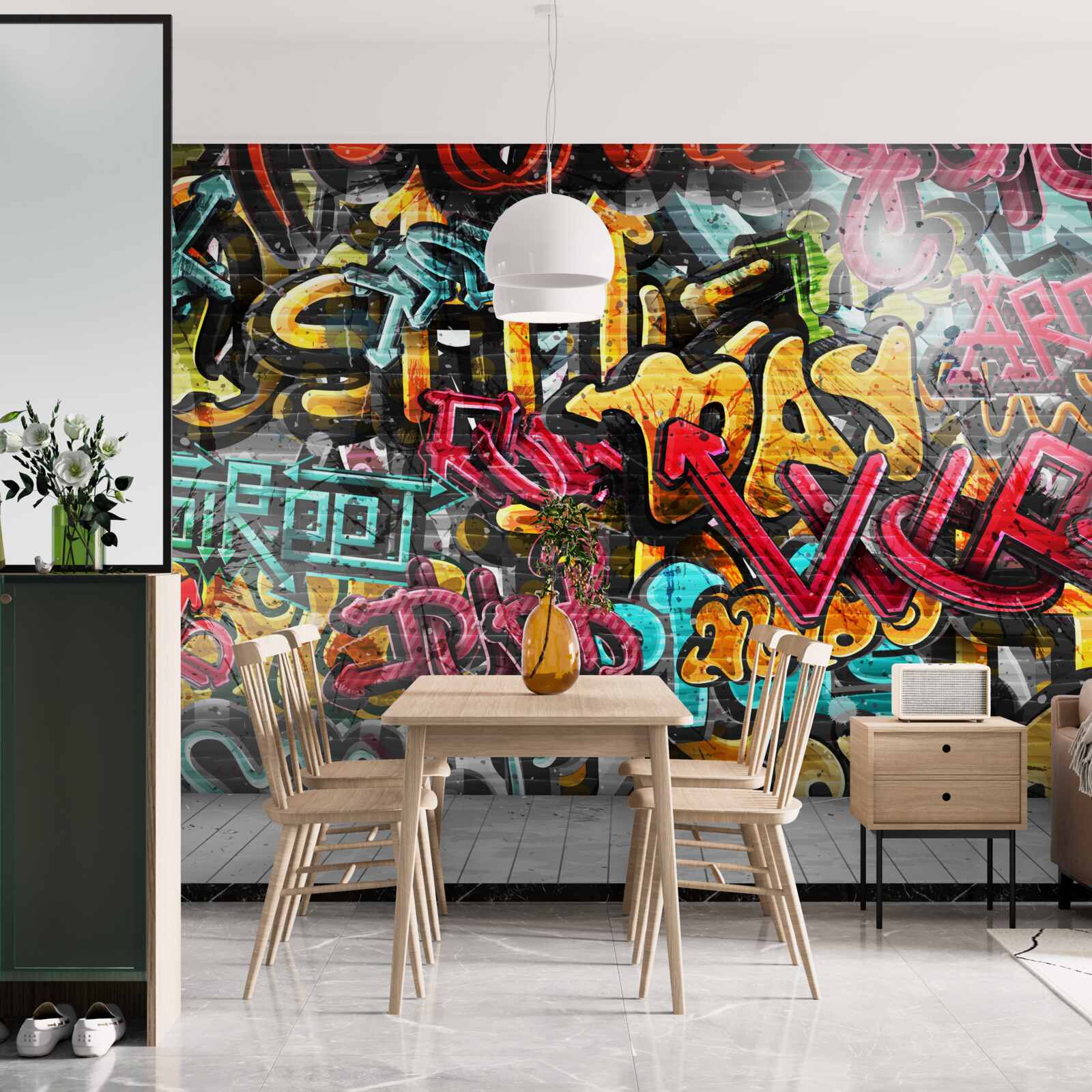 Fototapeta svetlé graffiti na uliciach