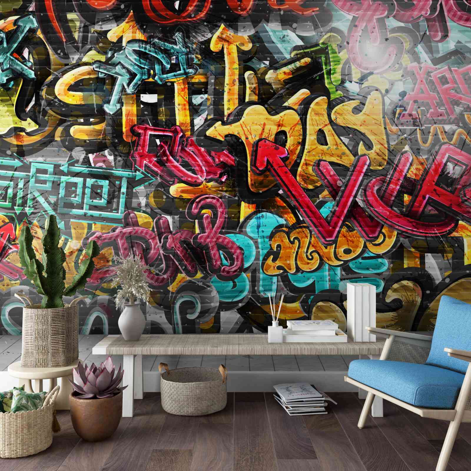 Fototapeta svetlé graffiti na uliciach