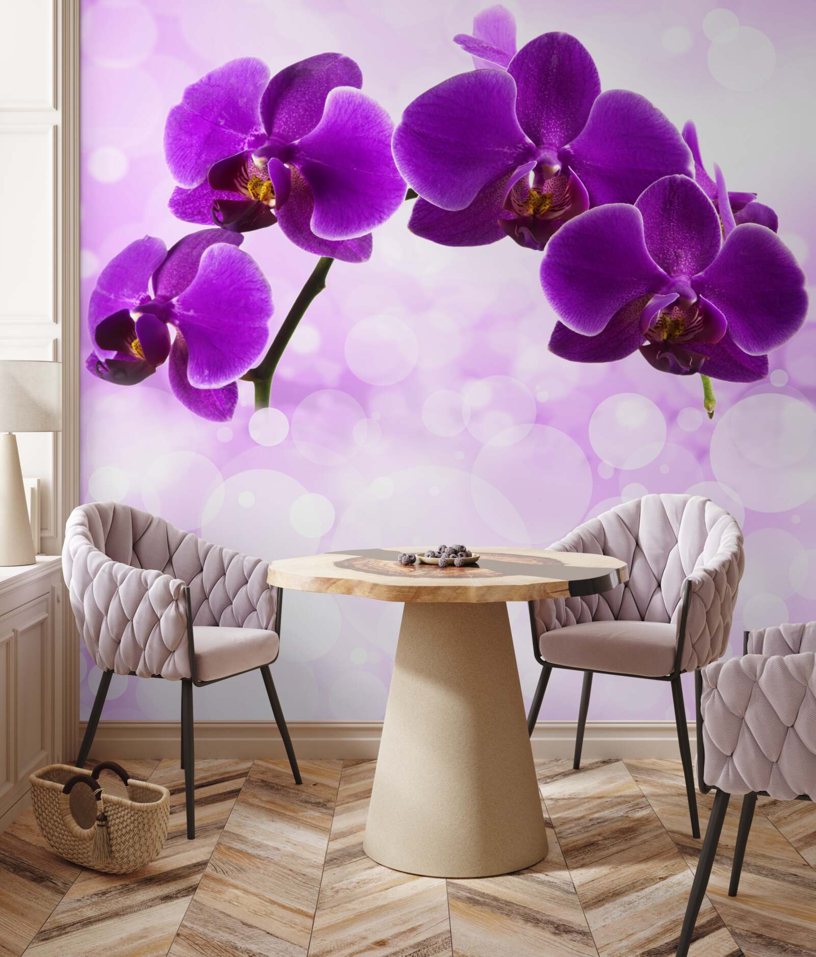 Fototapeta orchidey s tmavofialovými kvetmi