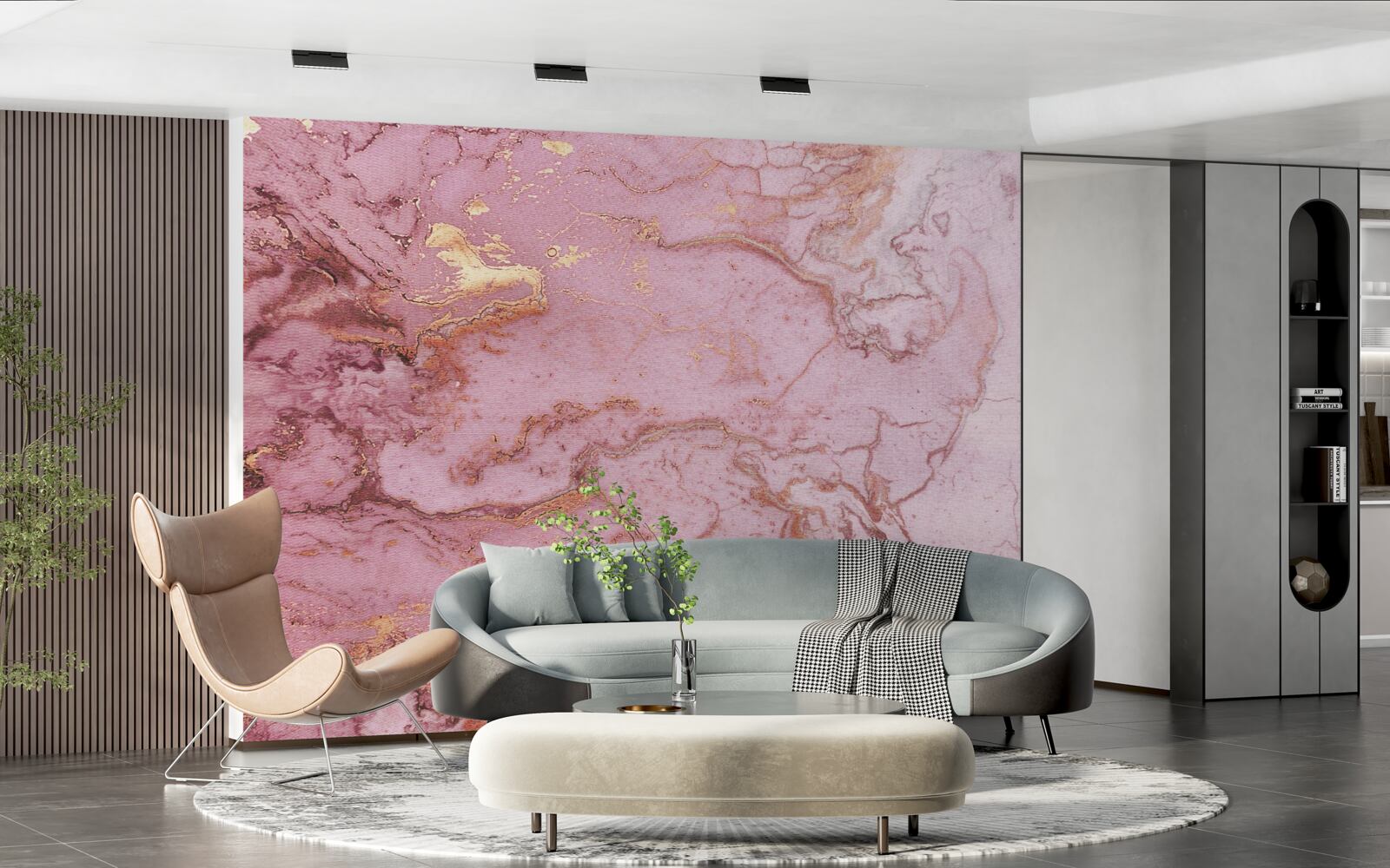 Fototapeta mramorový vzor v jemných odtieňoch ružovej