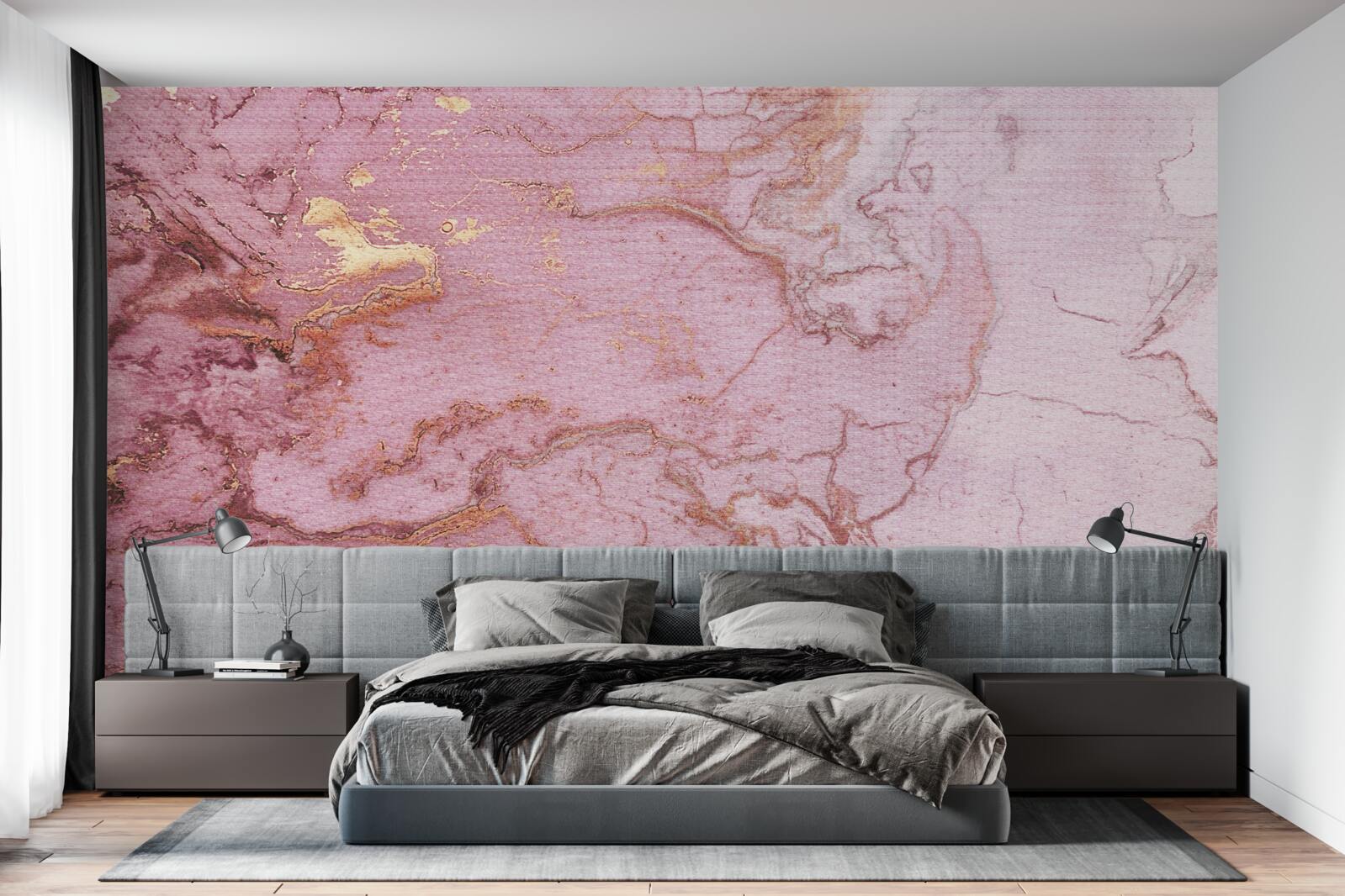 Fototapeta mramorový vzor v jemných odtieňoch ružovej