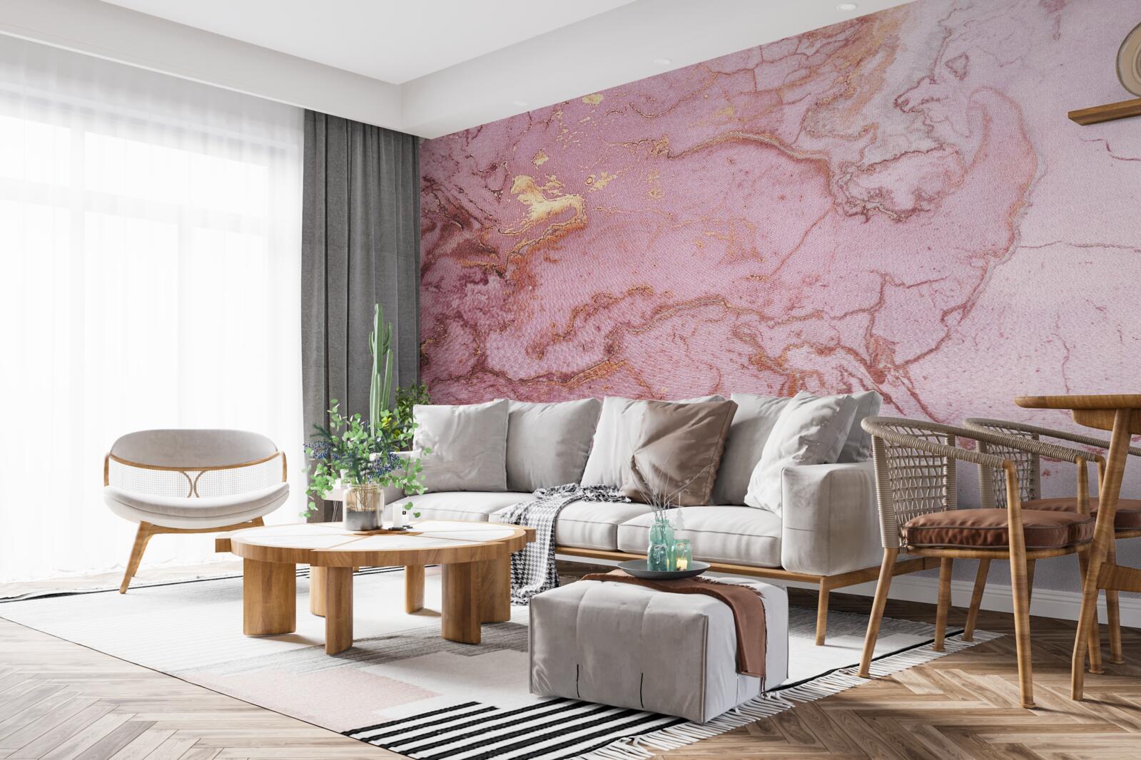 Fototapeta mramorový vzor v jemných odtieňoch ružovej