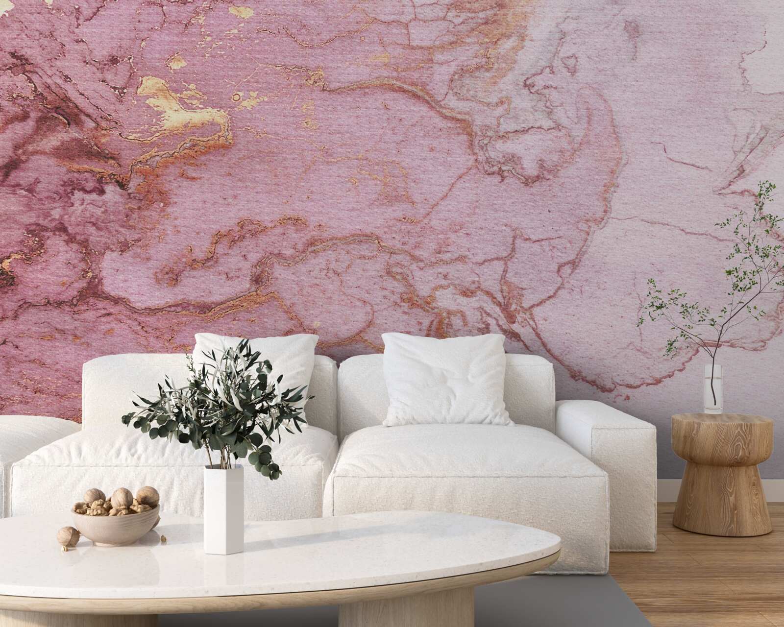 Fototapeta mramorový vzor v jemných odtieňoch ružovej