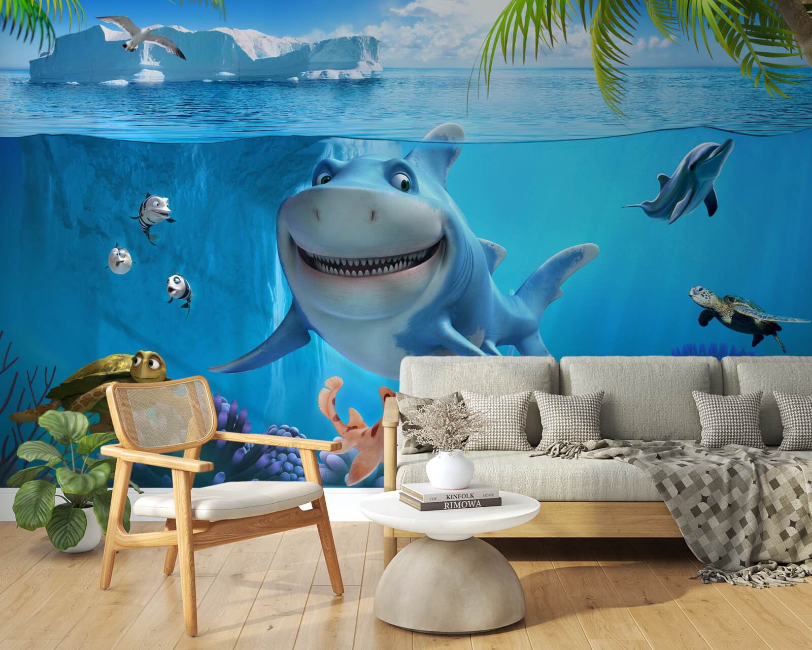 Fototapeta animovaní obyvatelia podmorského sveta