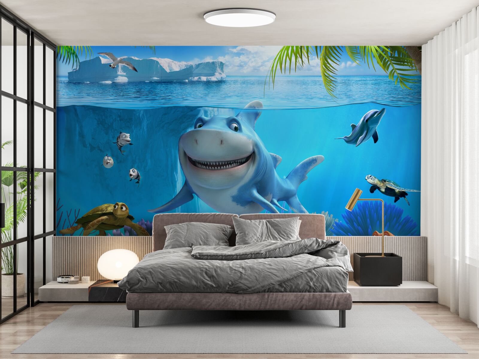 Fototapeta animovaní obyvatelia podmorského sveta