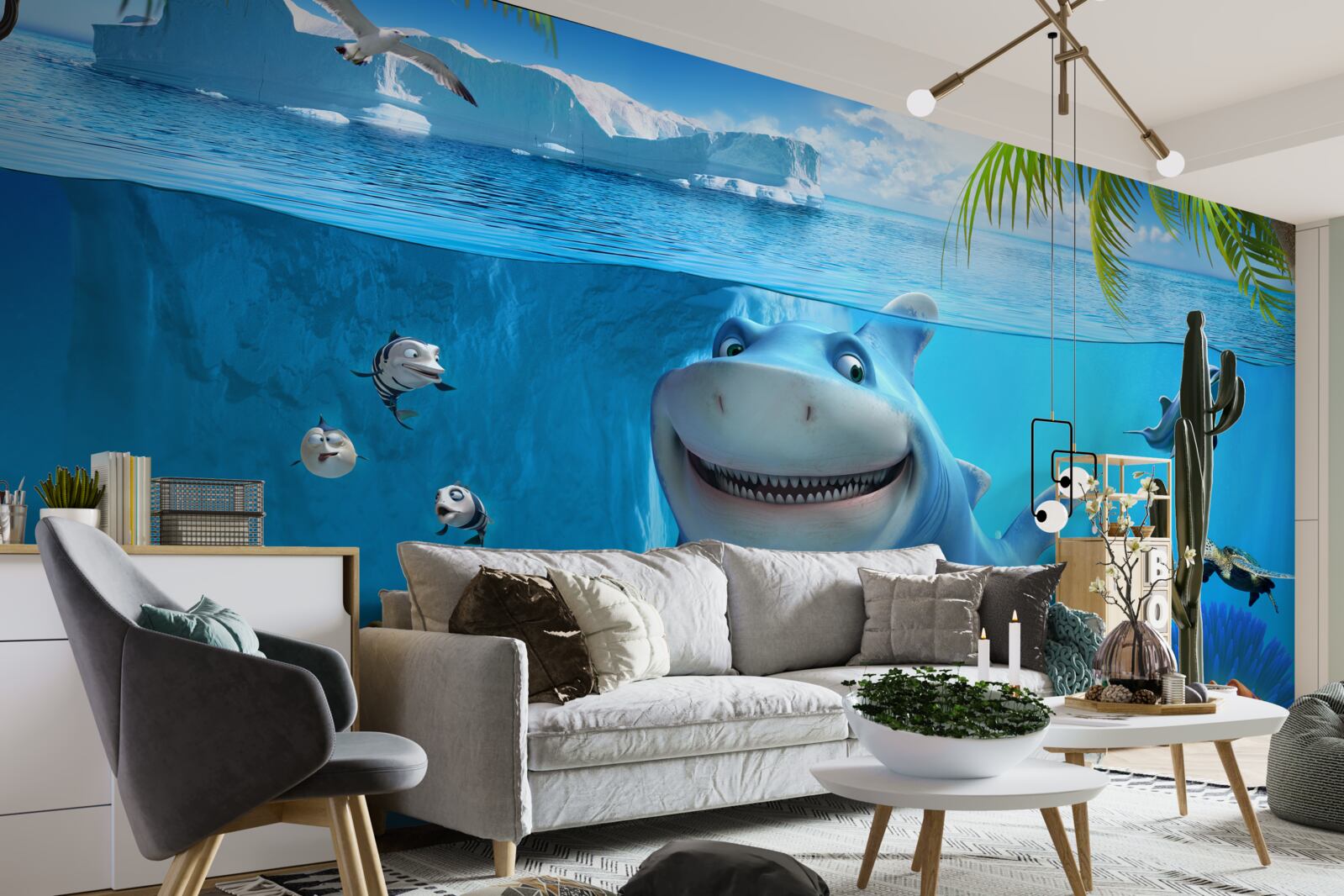 Fototapeta animovaní obyvatelia podmorského sveta