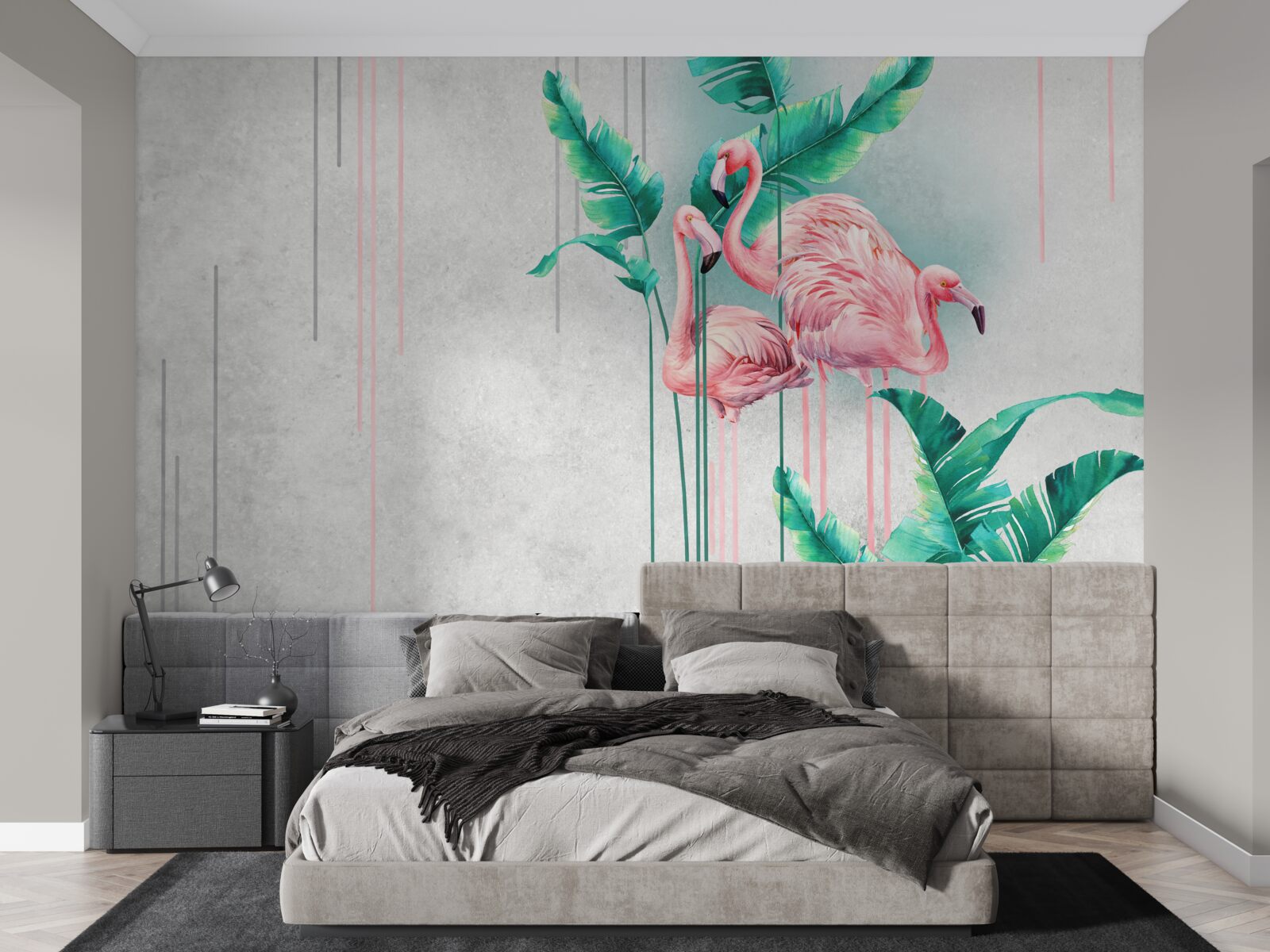 Fototapeta tropické ružové plameniaky