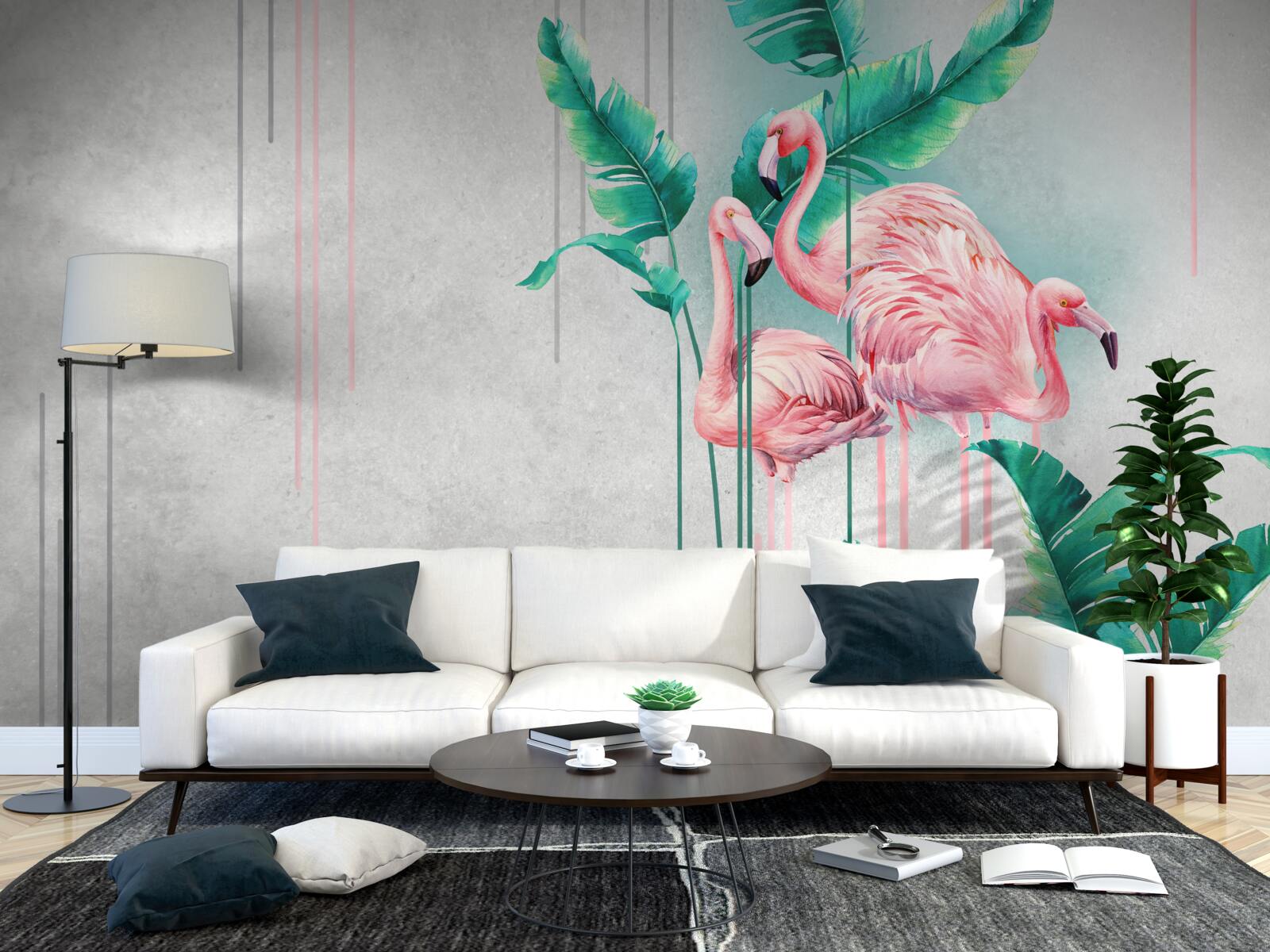 Fototapeta tropické ružové plameniaky