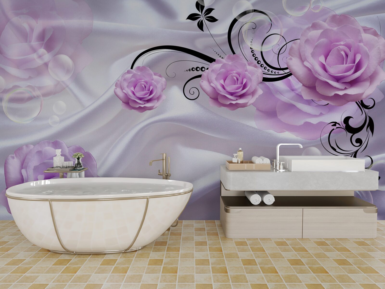 Fototapeta mäkké lila ruže