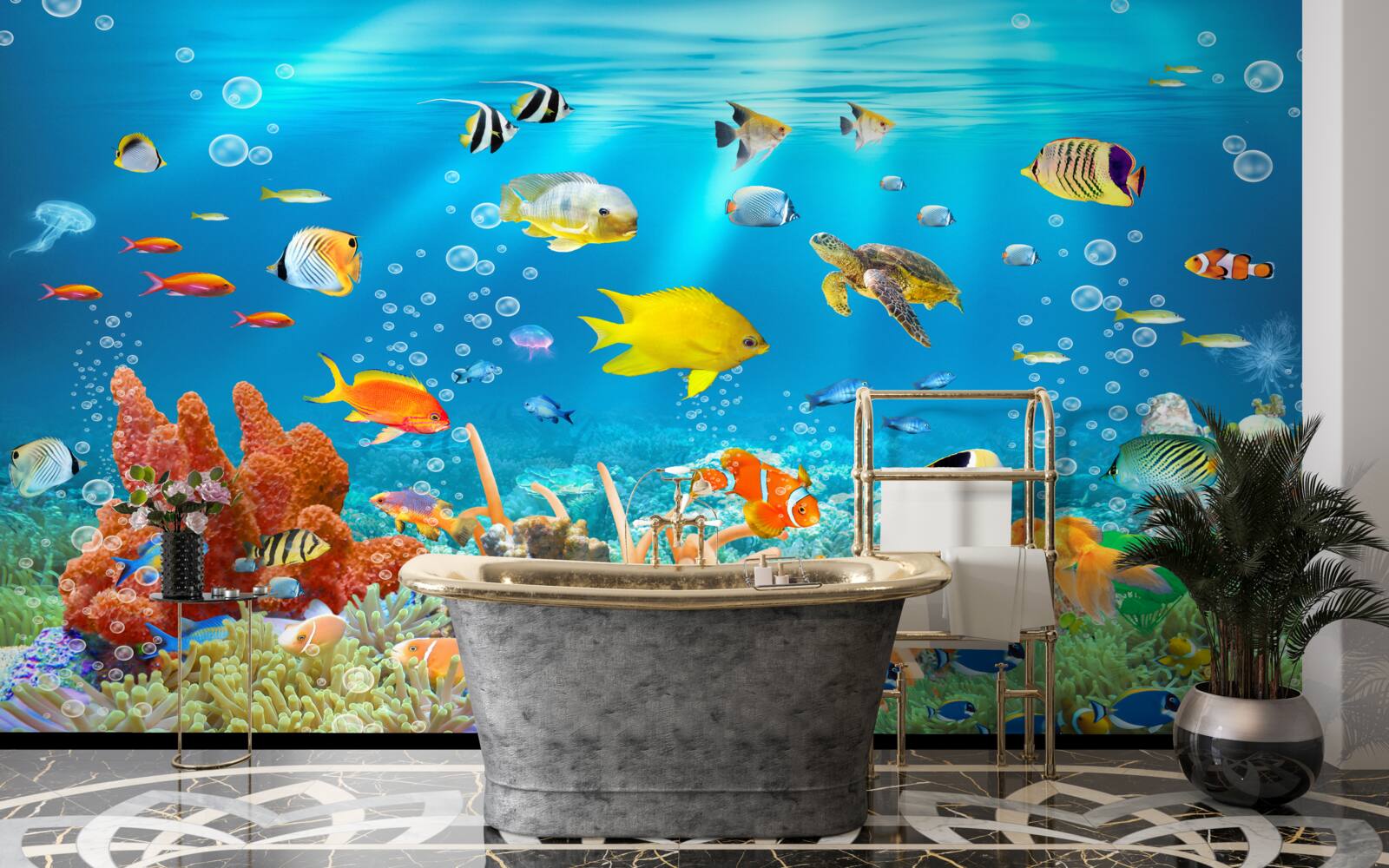 Fototapeta fascinujúci svet pod vodou