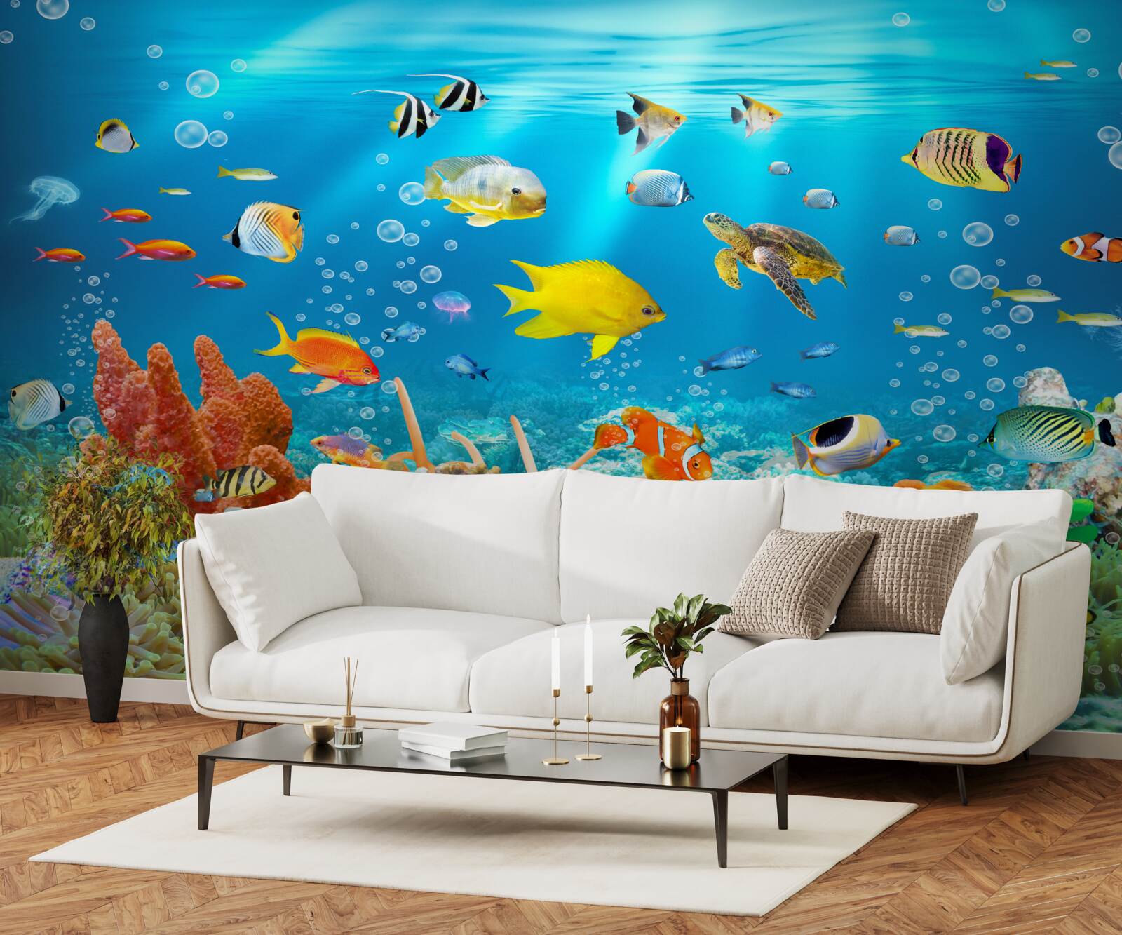 Fototapeta fascinujúci svet pod vodou