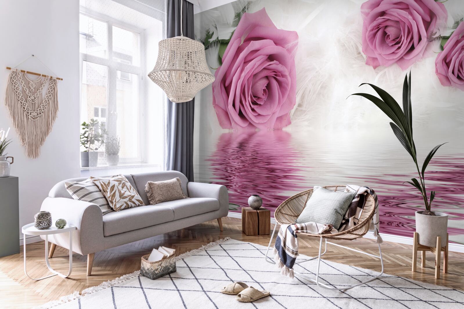 Fototapeta orgovánové ruže v tekutom prvku