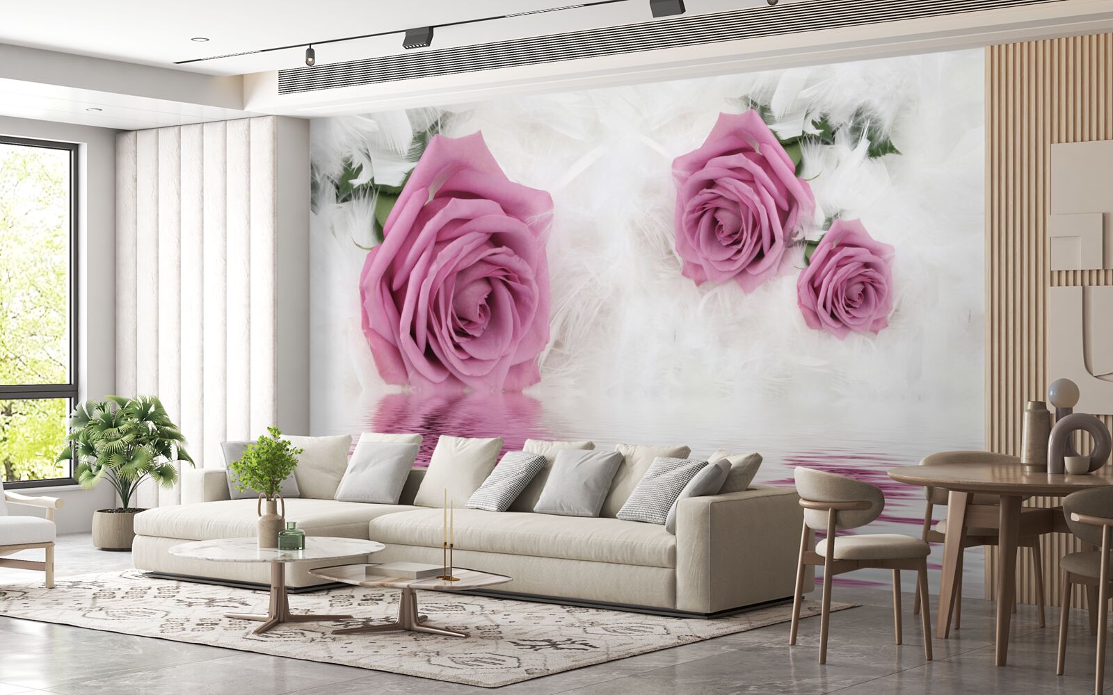 Fototapeta orgovánové ruže v tekutom prvku