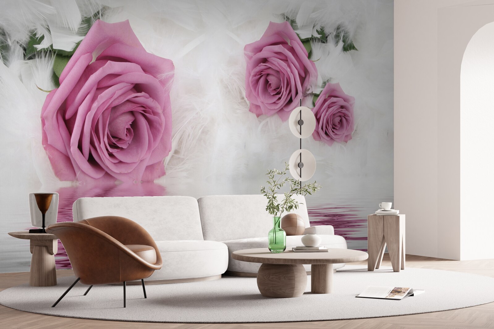 Fototapeta orgovánové ruže v tekutom prvku