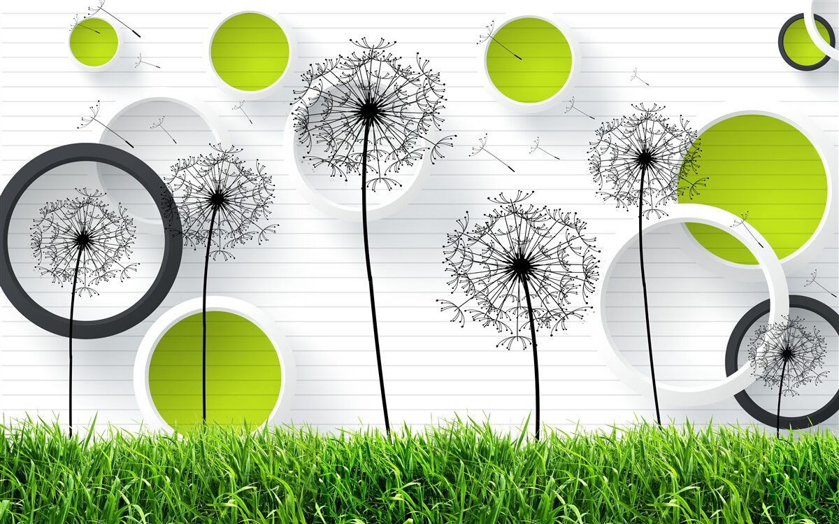 Fototapeta pasienok posiaty púpavami