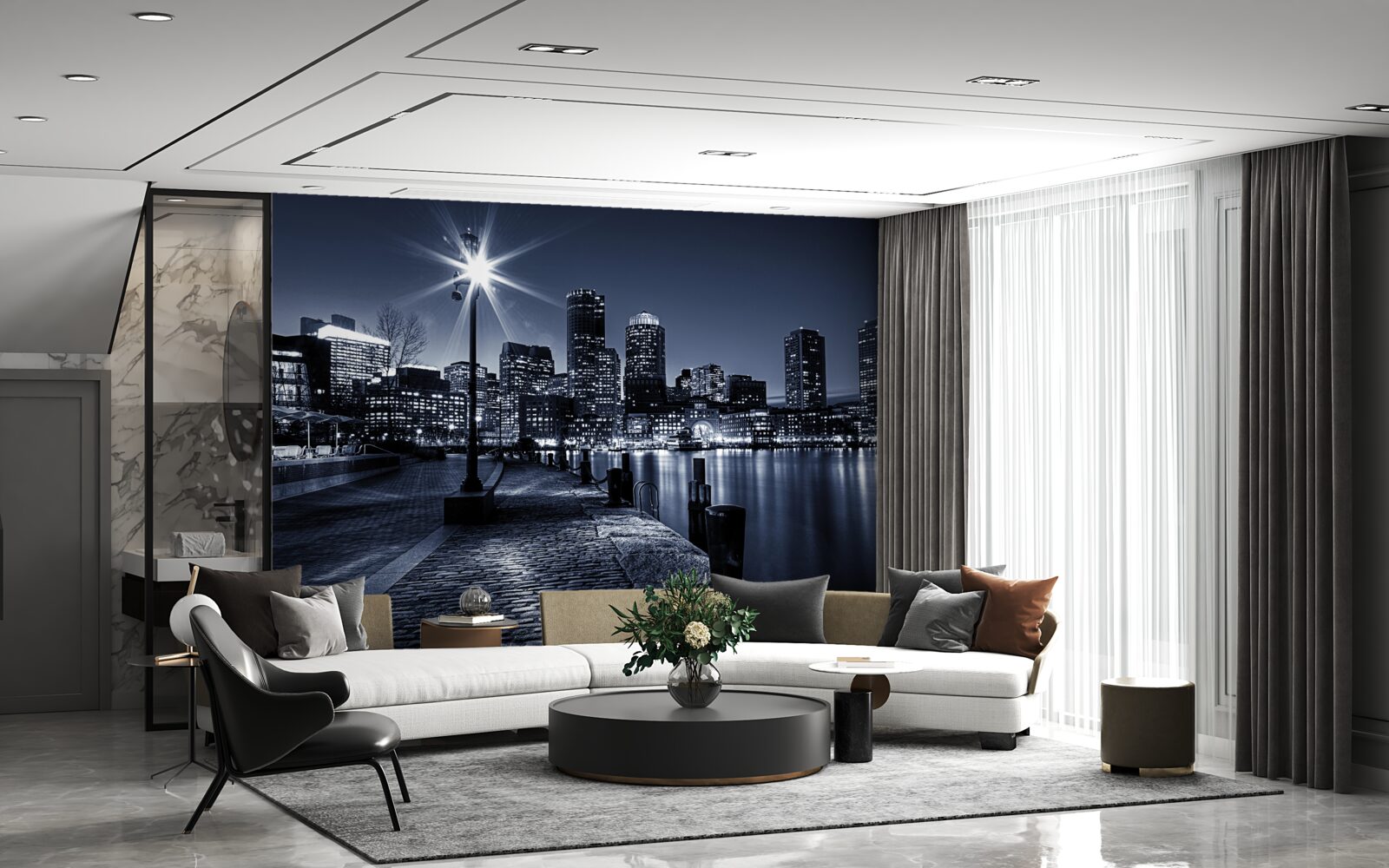 Fototapeta nábrežie mesta je opustené