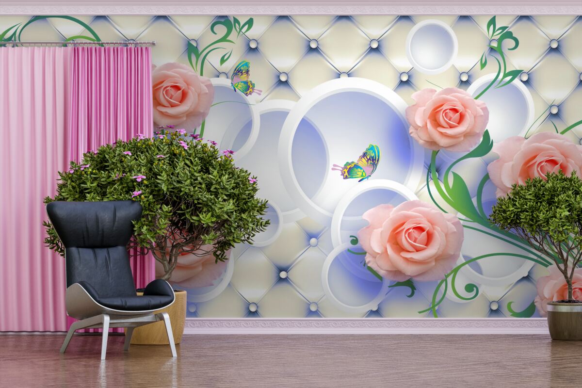 Fototapeta na konároch kvitnú púčiky čajových ruží