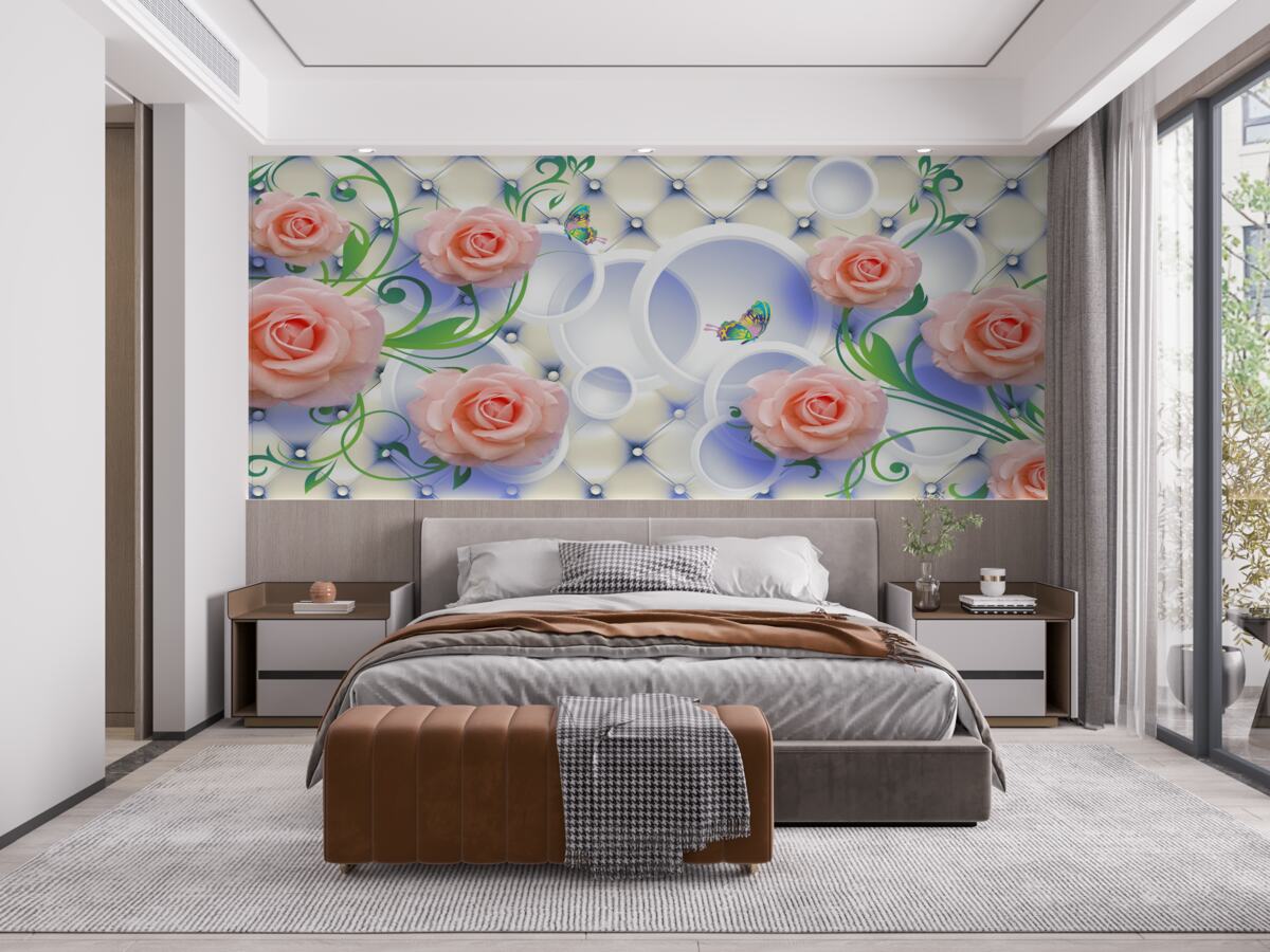 Fototapeta na konároch kvitnú púčiky čajových ruží