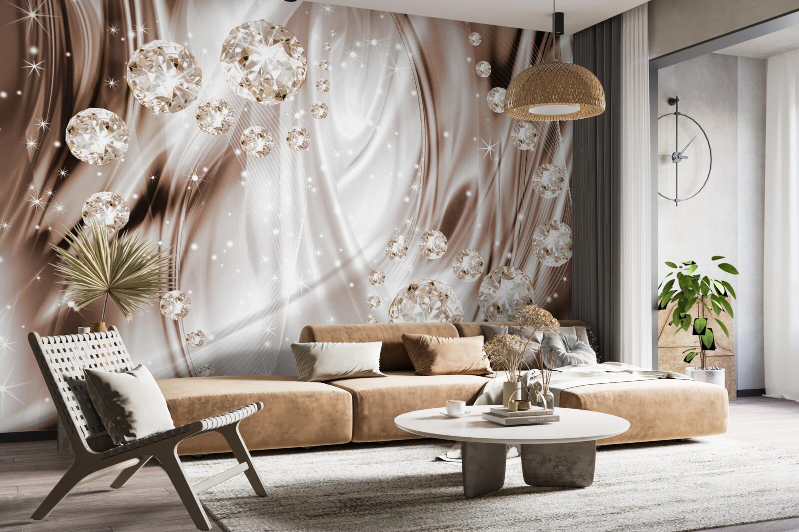 Fototapeta hnedý hodváb so zlatými doplnkami