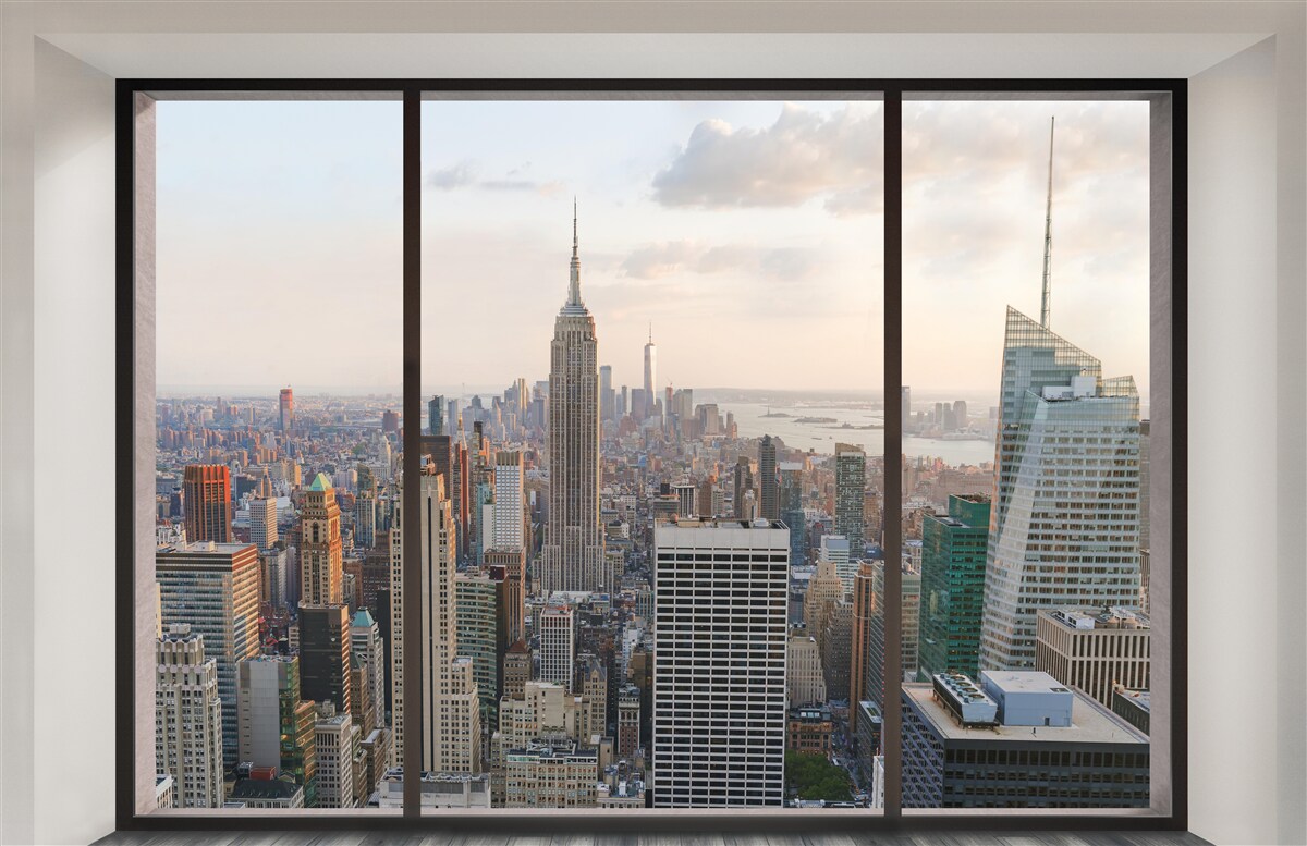 Fototapeta panoráma centra new yorku z okna