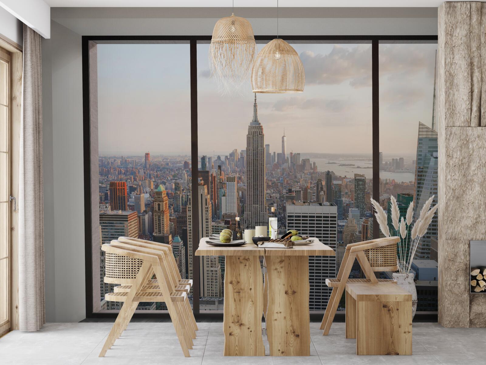 Fototapeta panoráma centra new yorku z okna