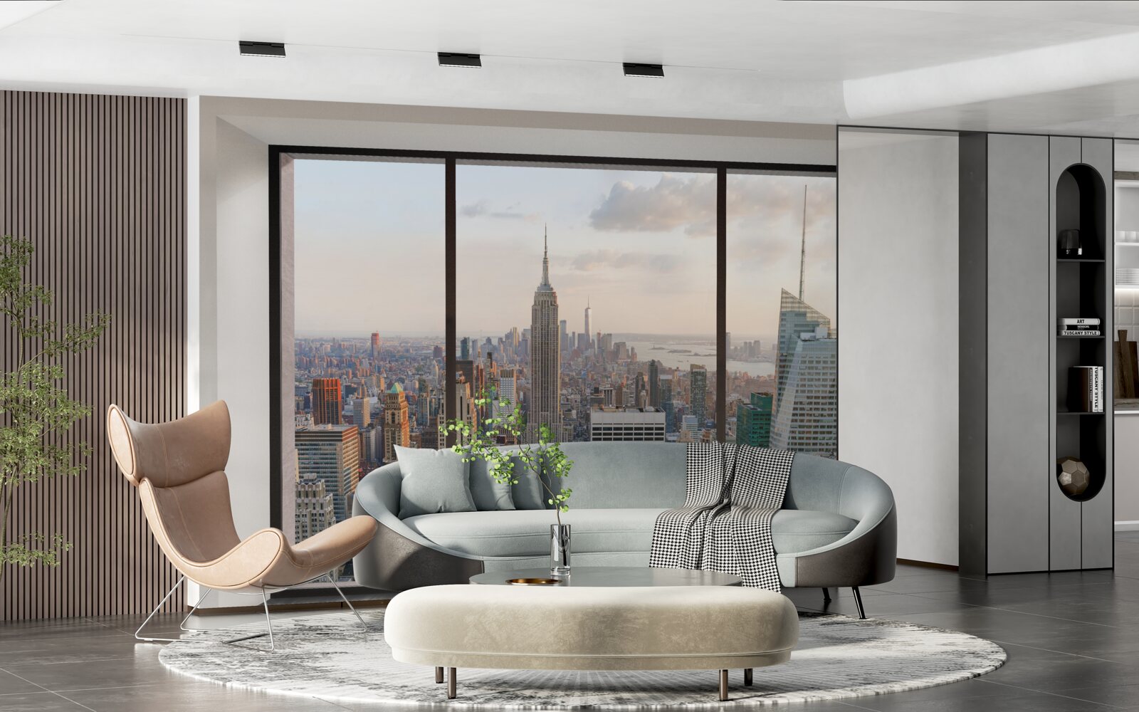 Fototapeta panoráma centra new yorku z okna