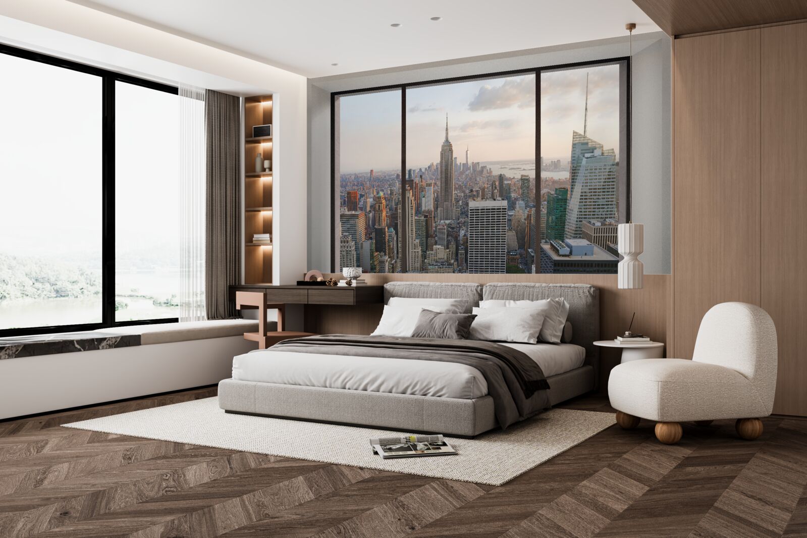 Fototapeta panoráma centra new yorku z okna