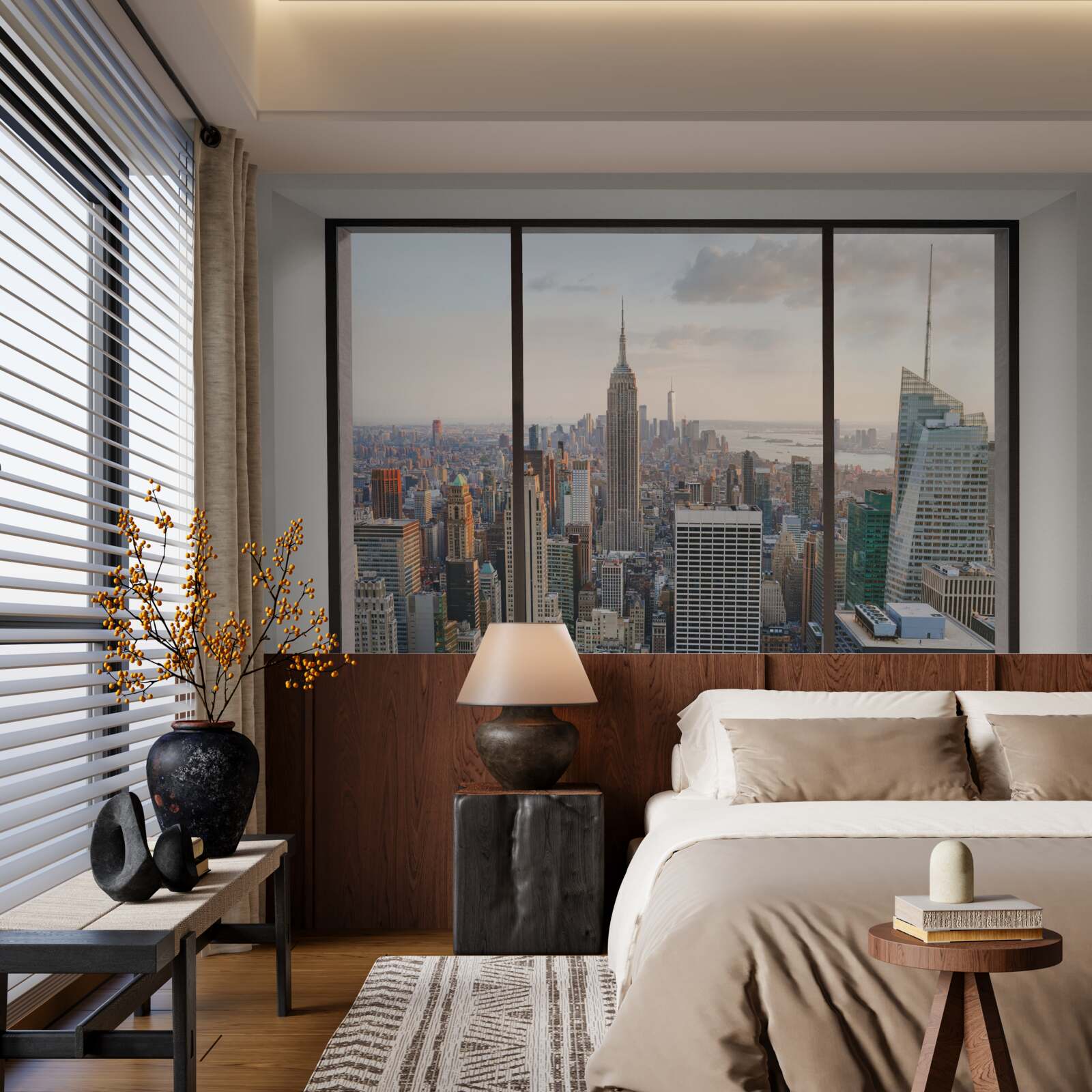 Fototapeta panoráma centra new yorku z okna