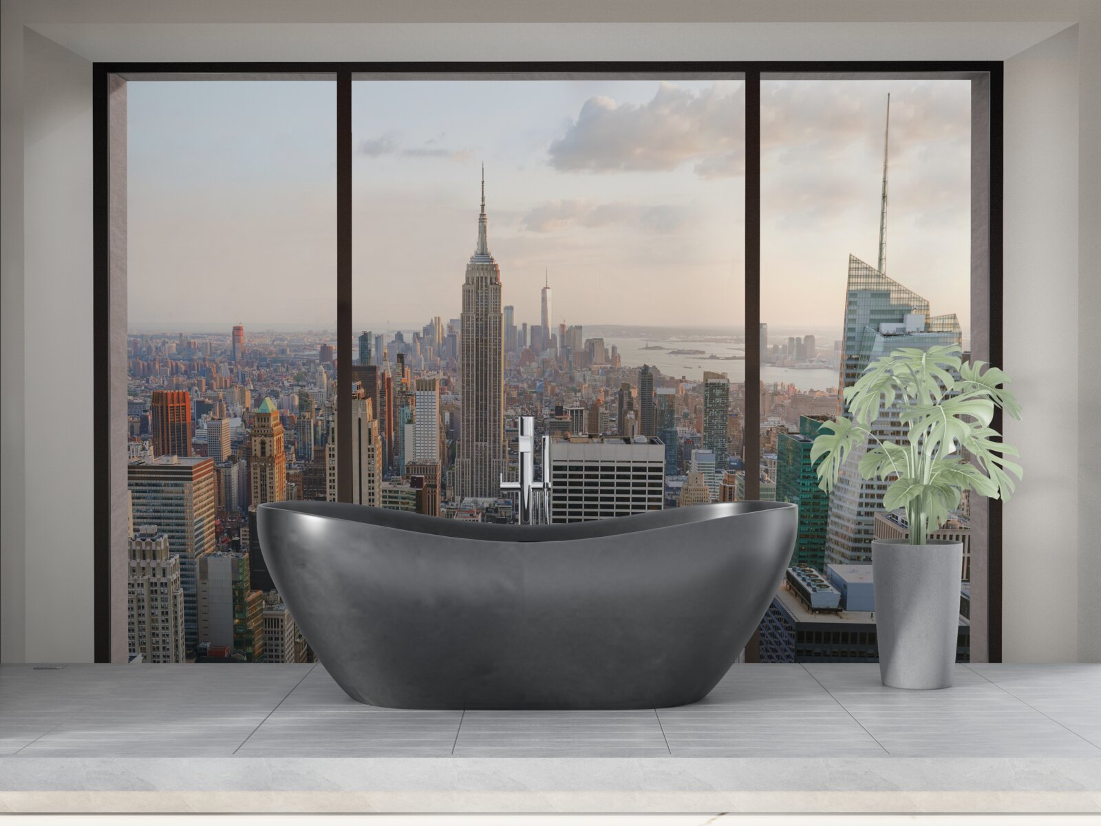 Fototapeta panoráma centra new yorku z okna