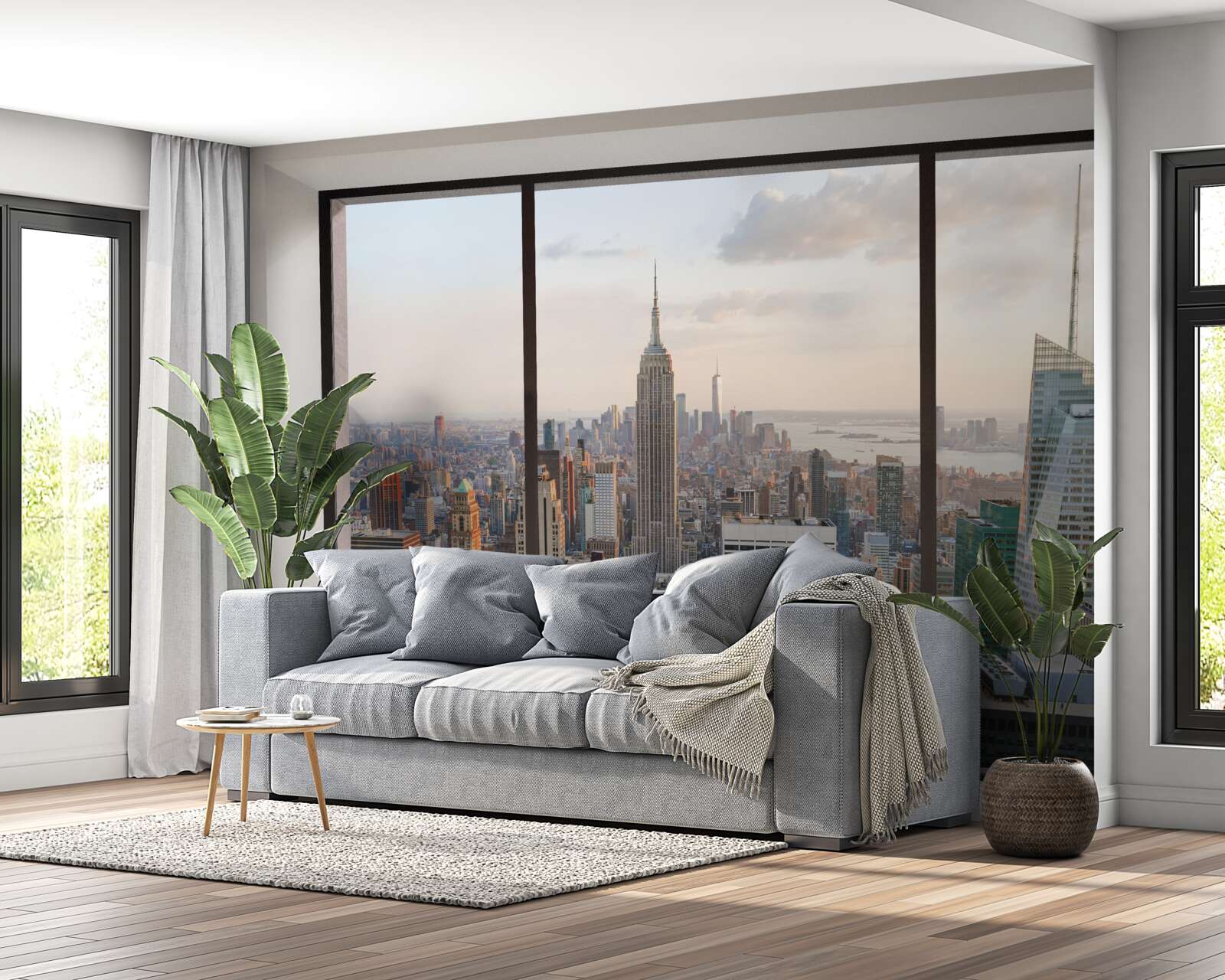 Fototapeta panoráma centra new yorku z okna