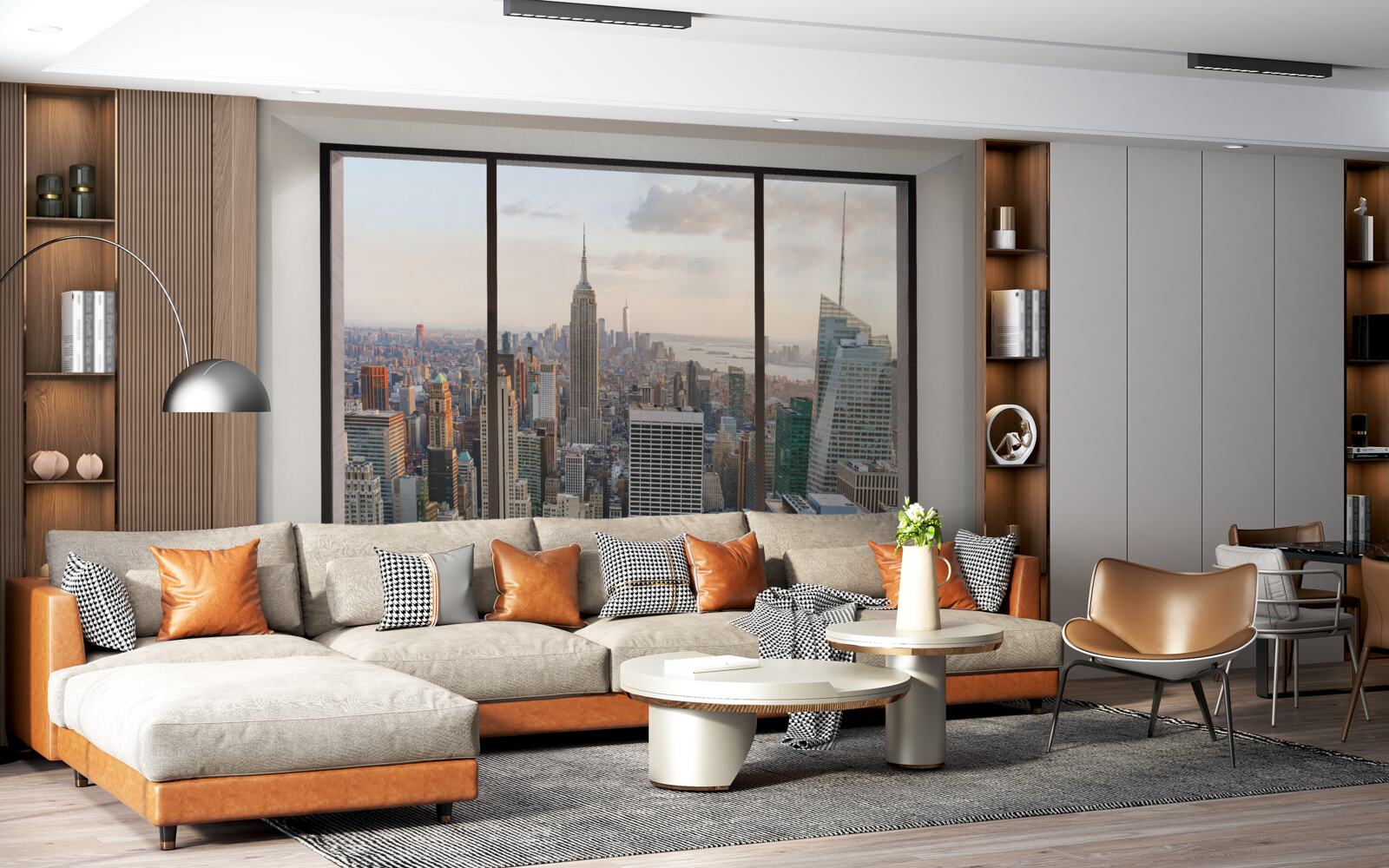 Fototapeta panoráma centra new yorku z okna