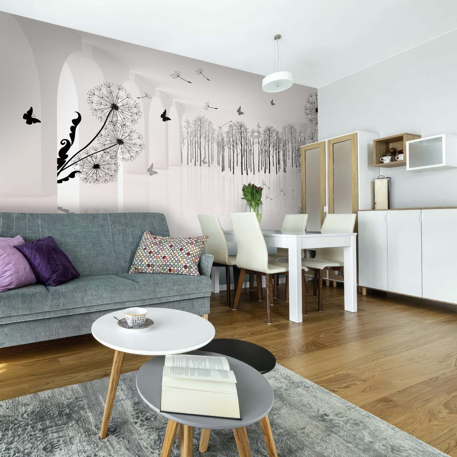 Fototapeta perspektíva púpav v tuneli