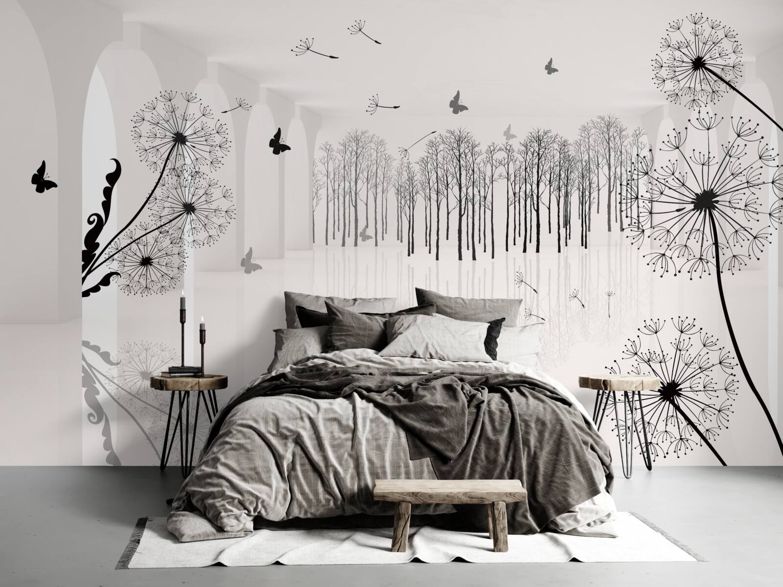 Fototapeta perspektíva púpav v tuneli