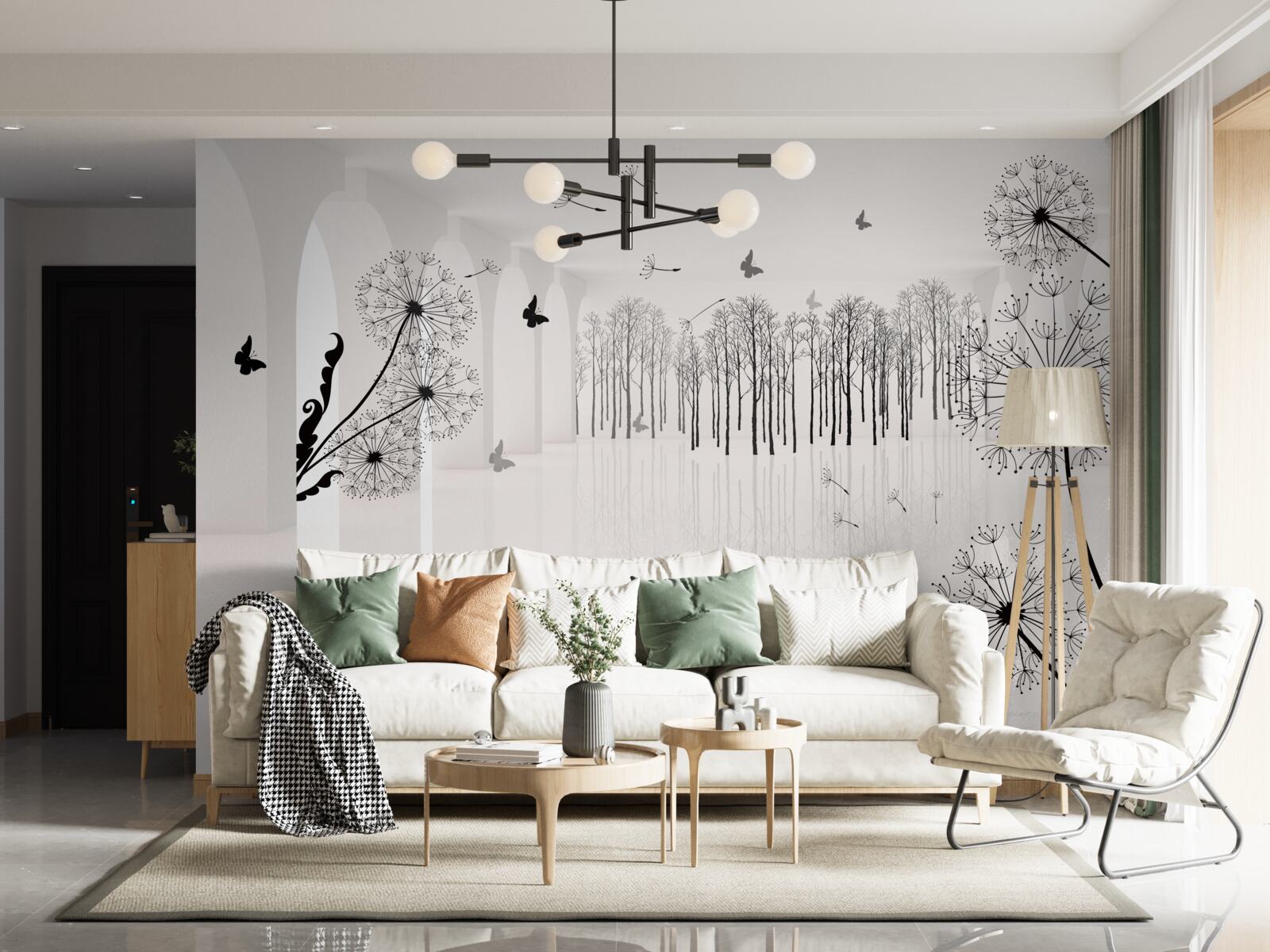 Fototapeta perspektíva púpav v tuneli