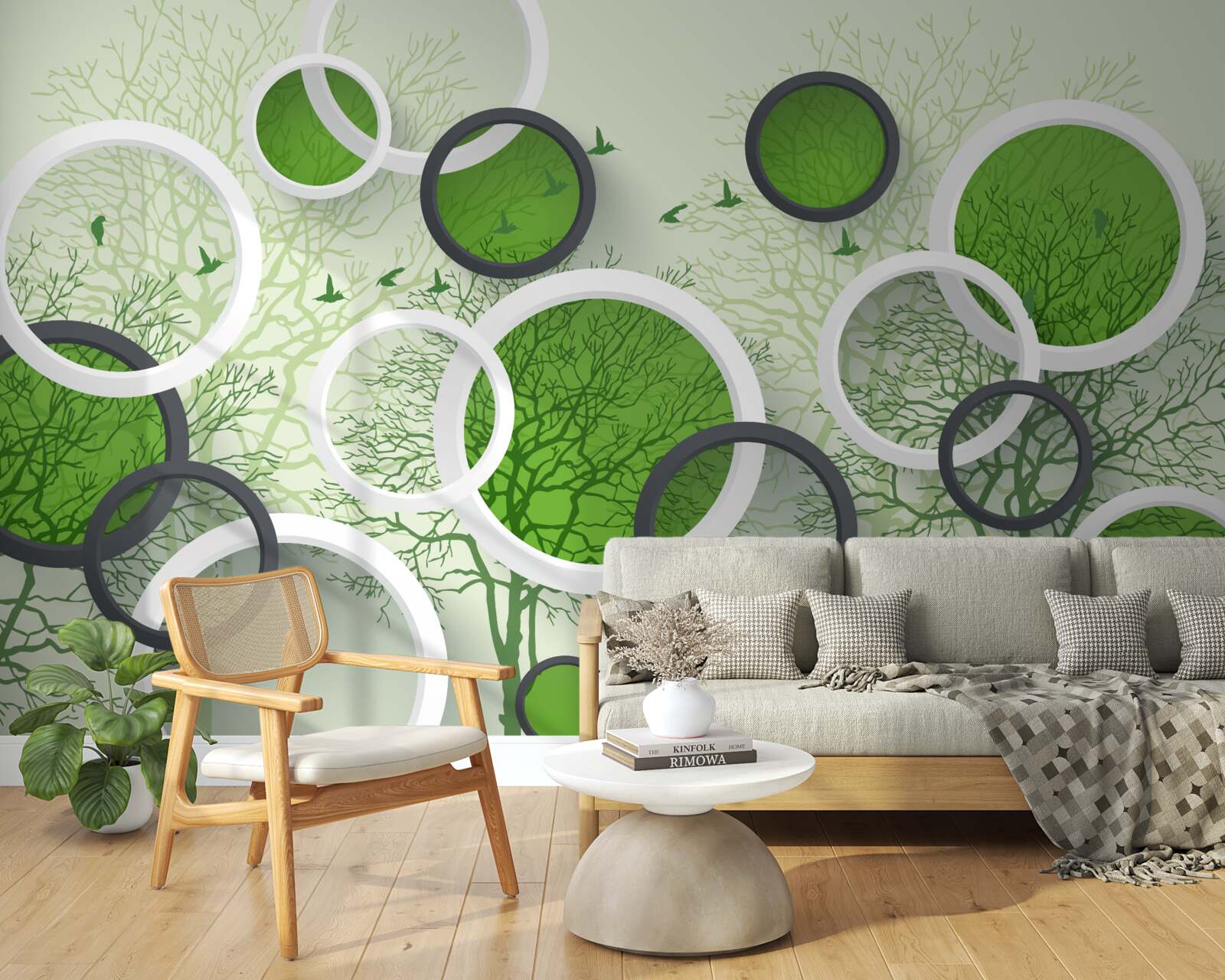 Fototapeta kolesá sú nalakované vo farbe stromov