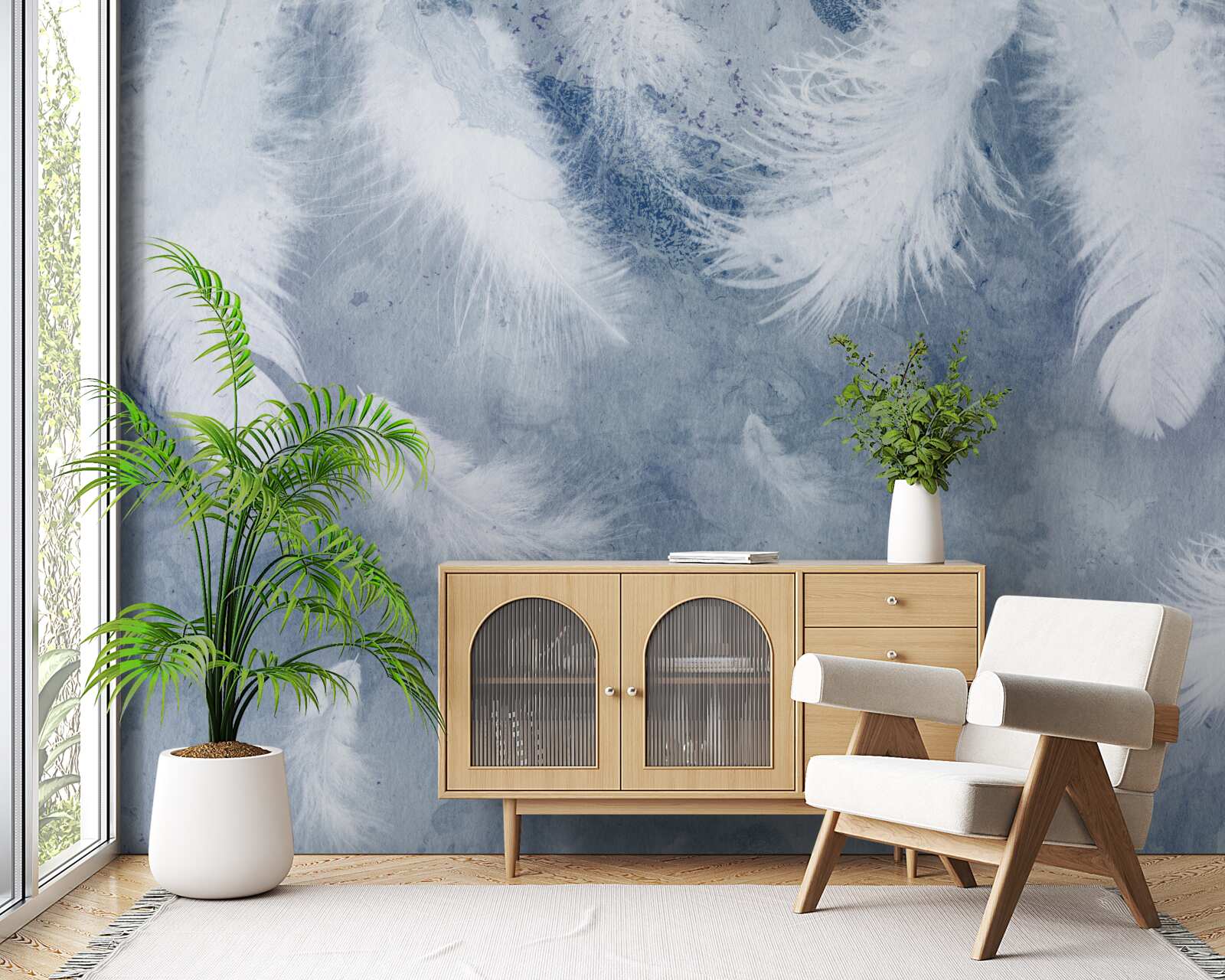 Fototapeta mäkké a voľné perie