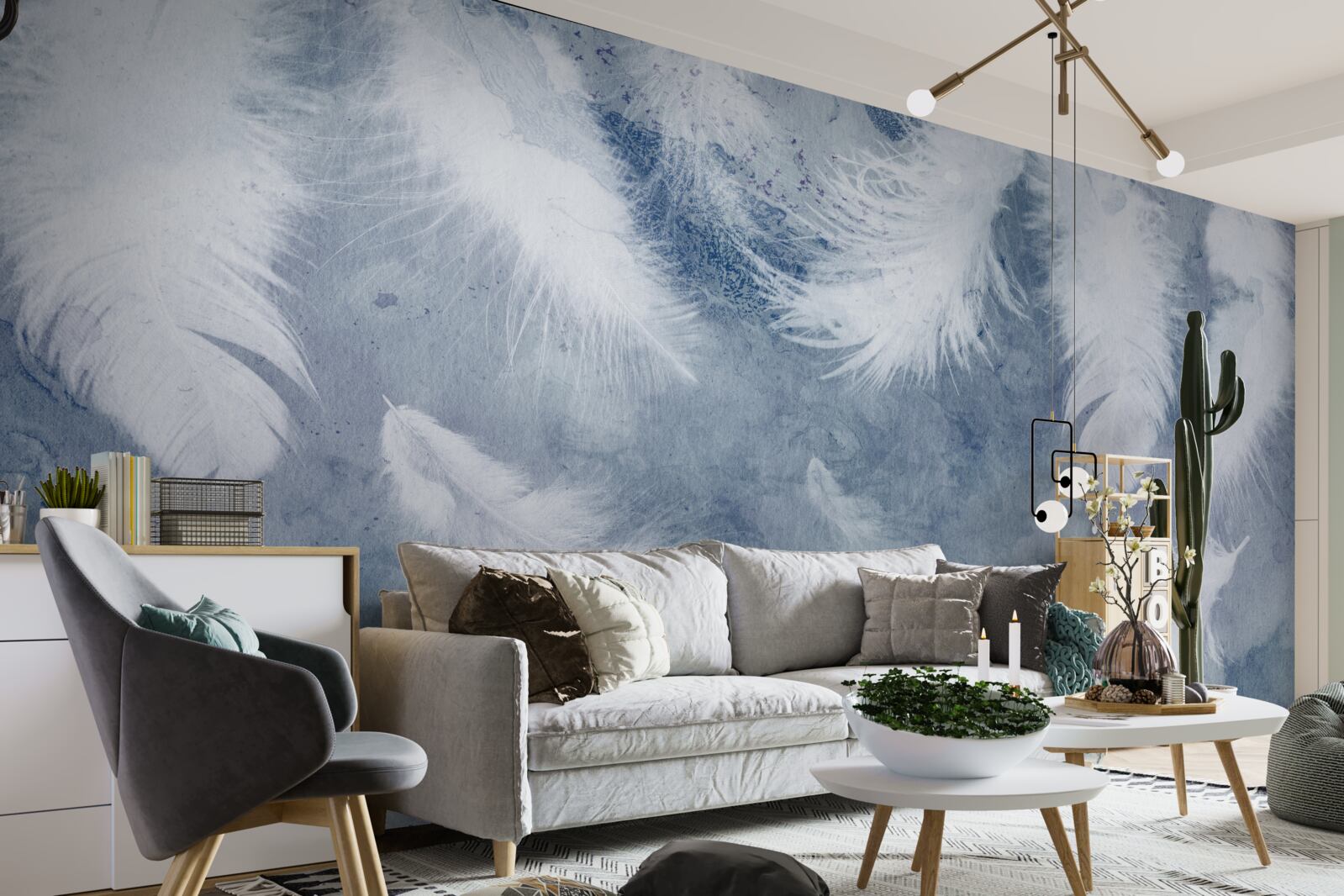 Fototapeta mäkké a voľné perie