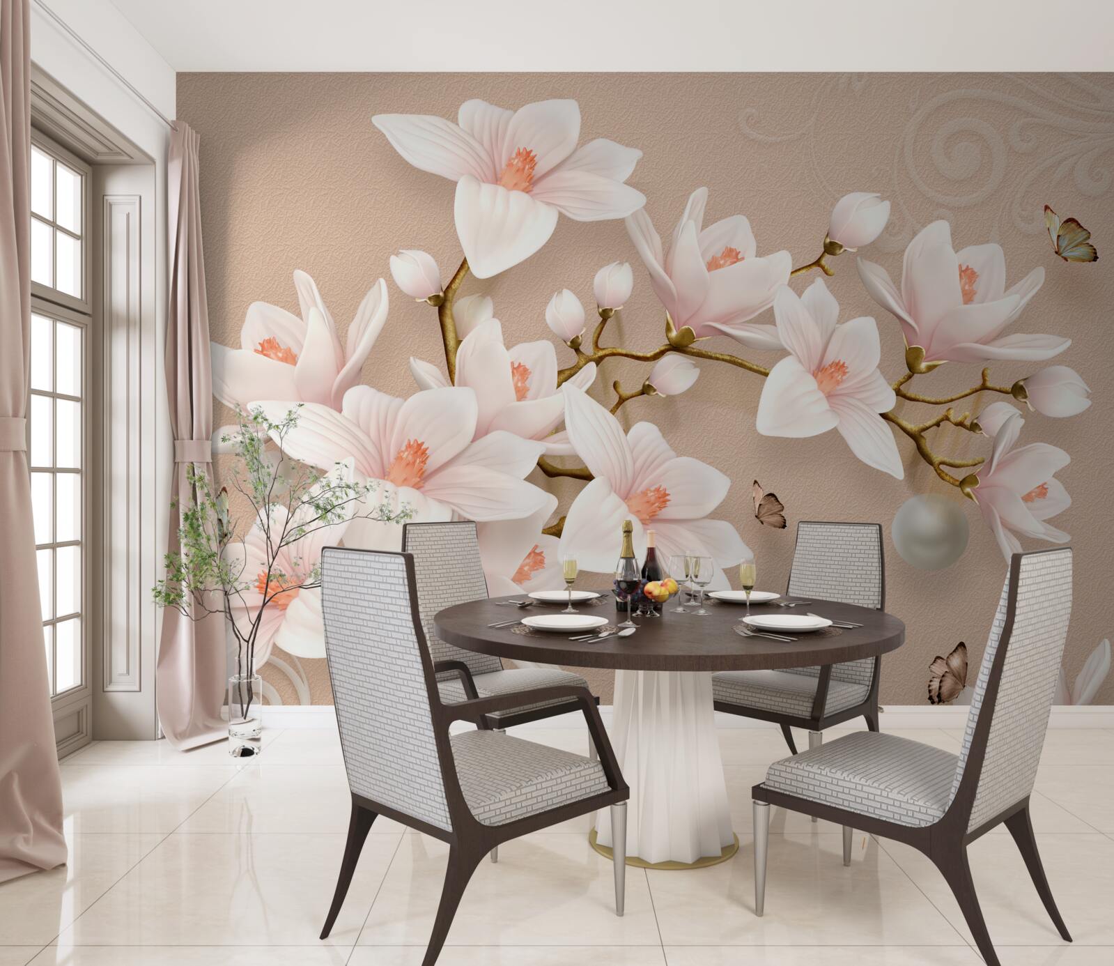 Fototapeta mäkké púčiky na ružovom základe