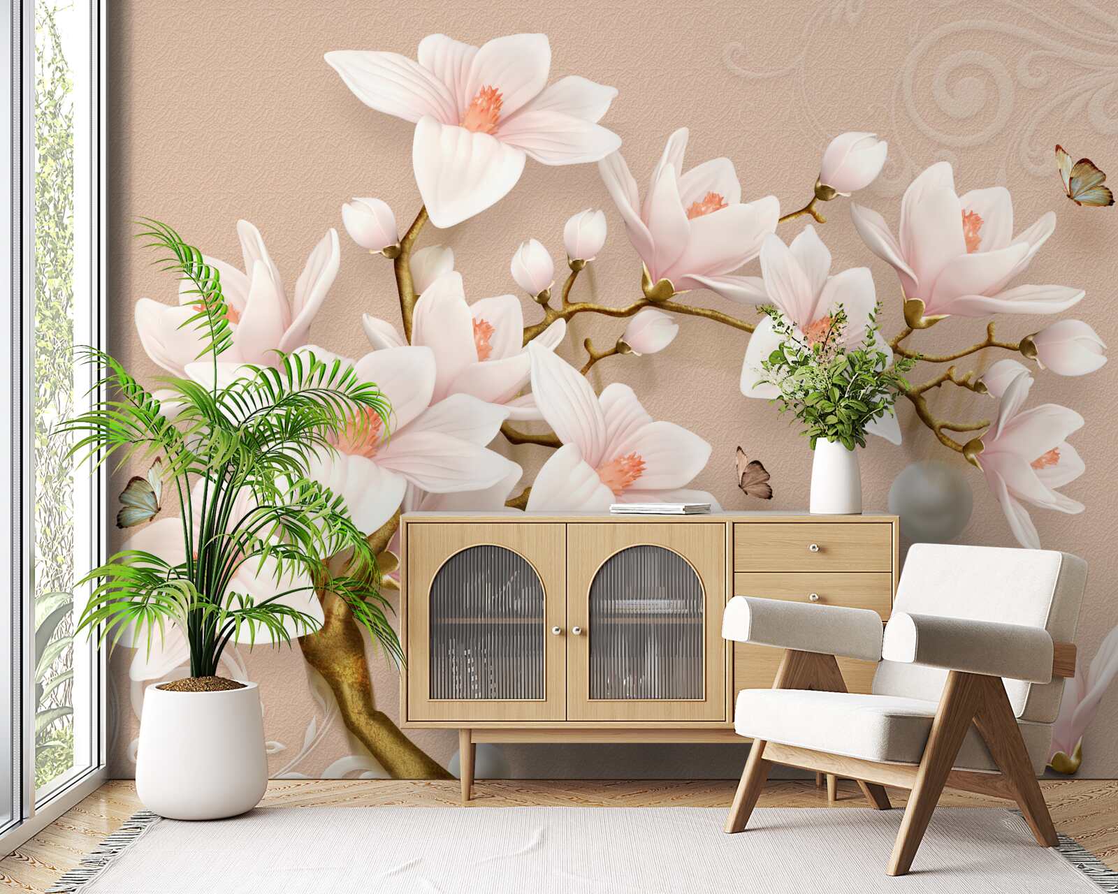 Fototapeta mäkké púčiky na ružovom základe