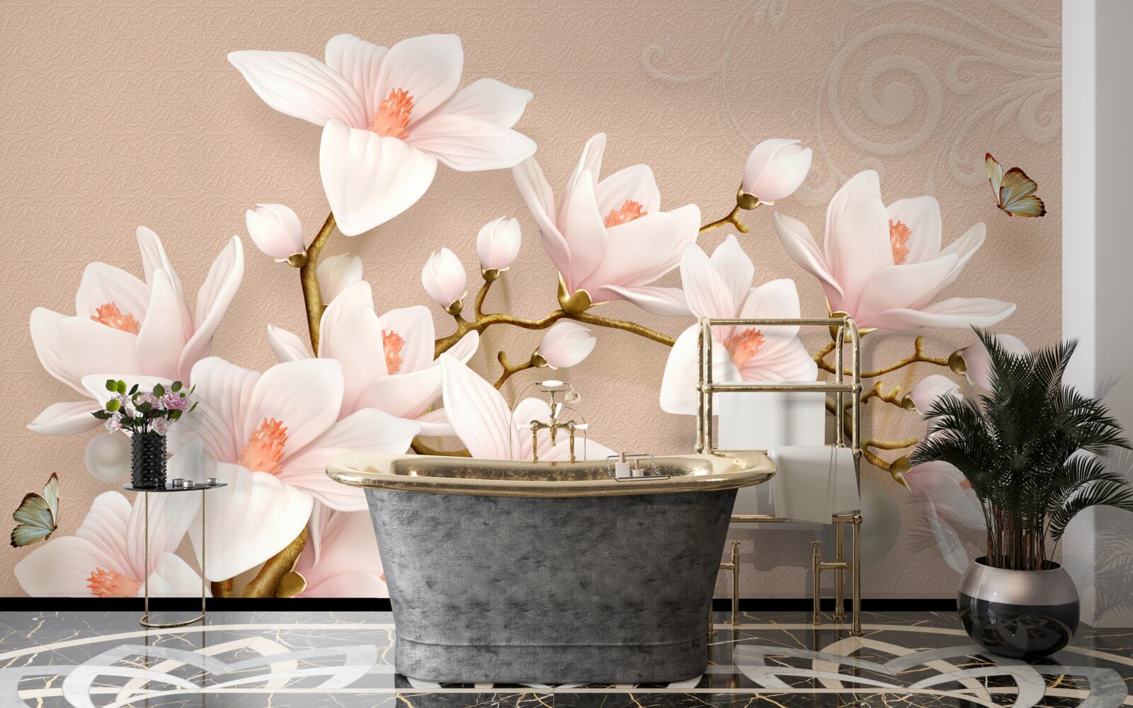 Fototapeta mäkké púčiky na ružovom základe